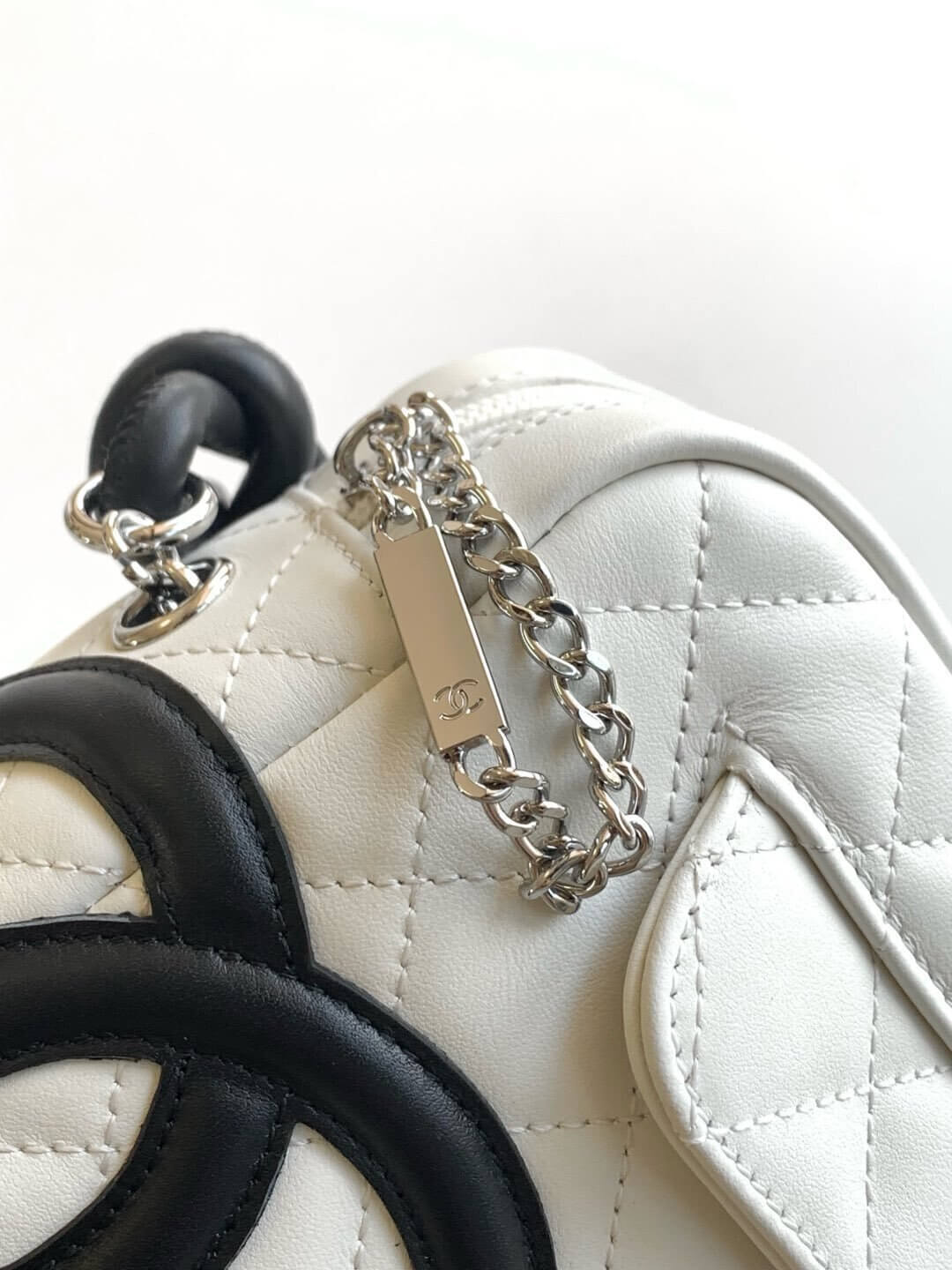 Chanel Cambon Camera Bag with Maxi Logo in Black Lambskin Leather Shoulder Crossbody - Image 50