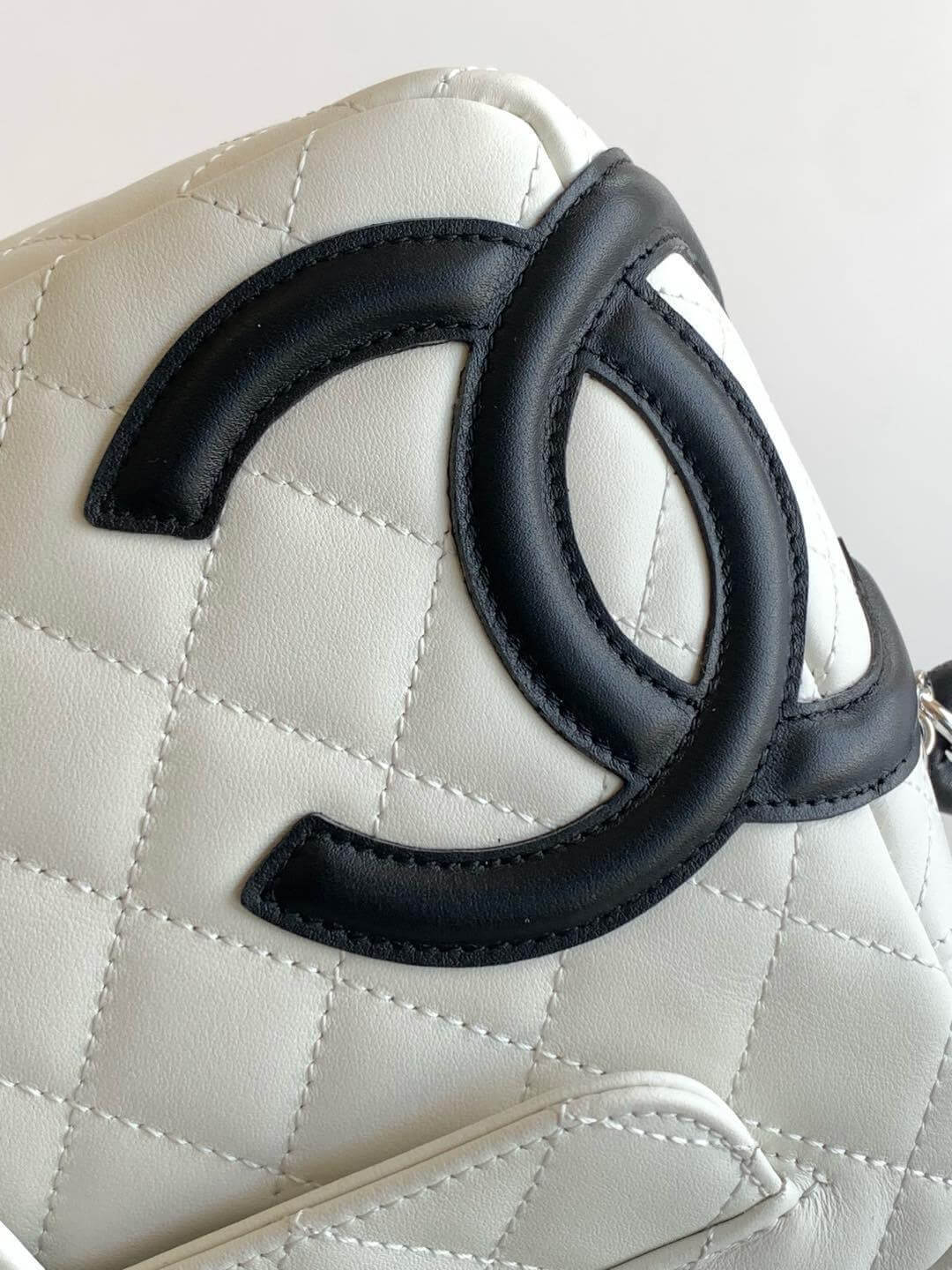 Chanel Cambon Camera Bag with Maxi Logo in Black Lambskin Leather Shoulder Crossbody - Image 49