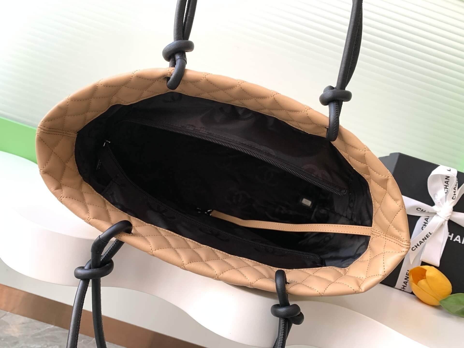 Chanel Cambon Ligne Crafted Soft Calfskin leather Tote Shoulder Handbag - Image 91