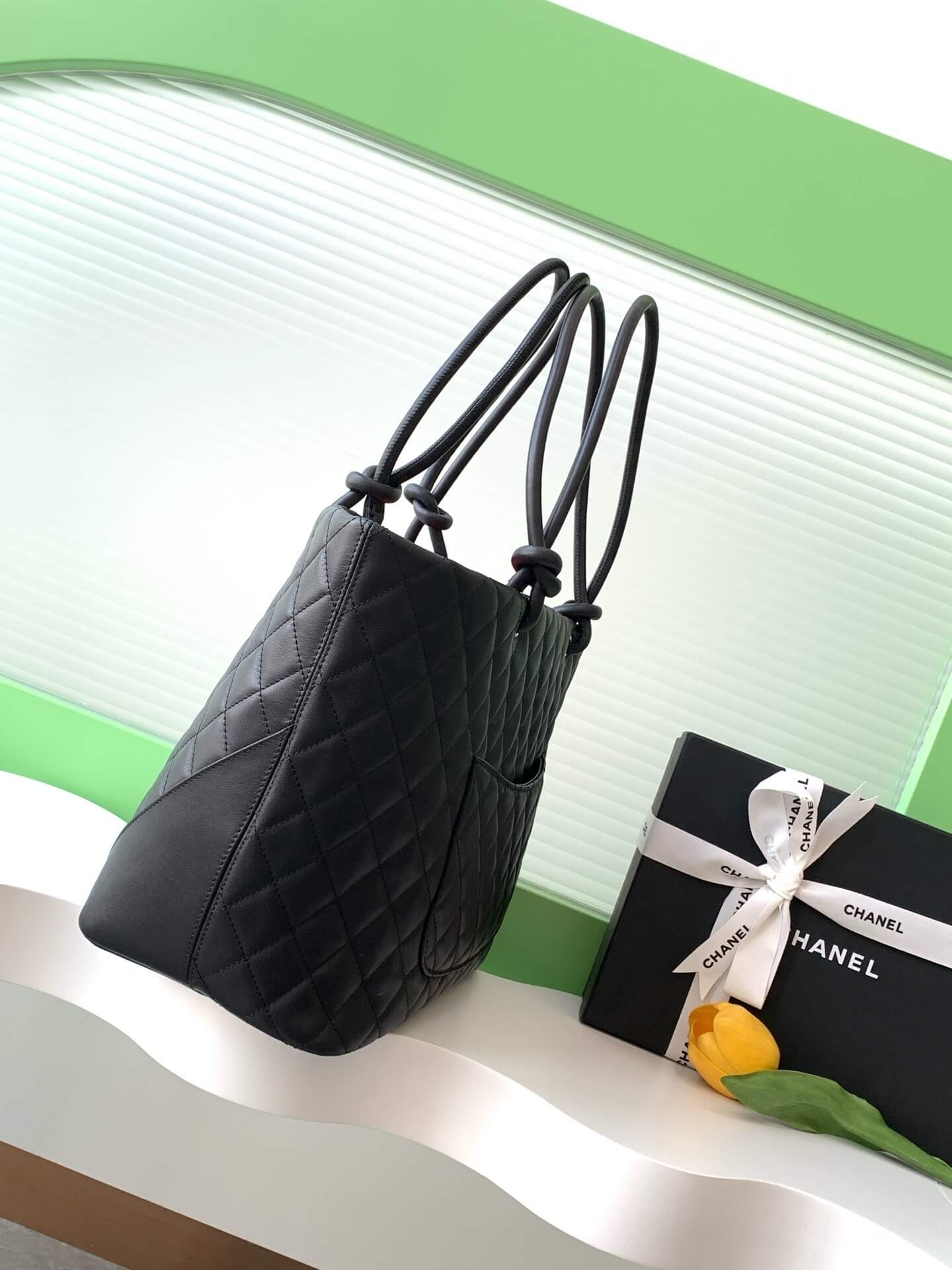 Chanel Cambon Ligne Crafted Soft Calfskin leather Tote Shoulder Handbag - Image 8