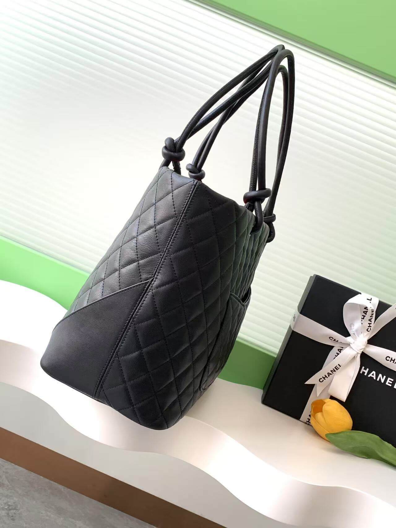 Chanel Cambon Ligne Crafted Soft Calfskin leather Tote Shoulder Handbag - Image 44