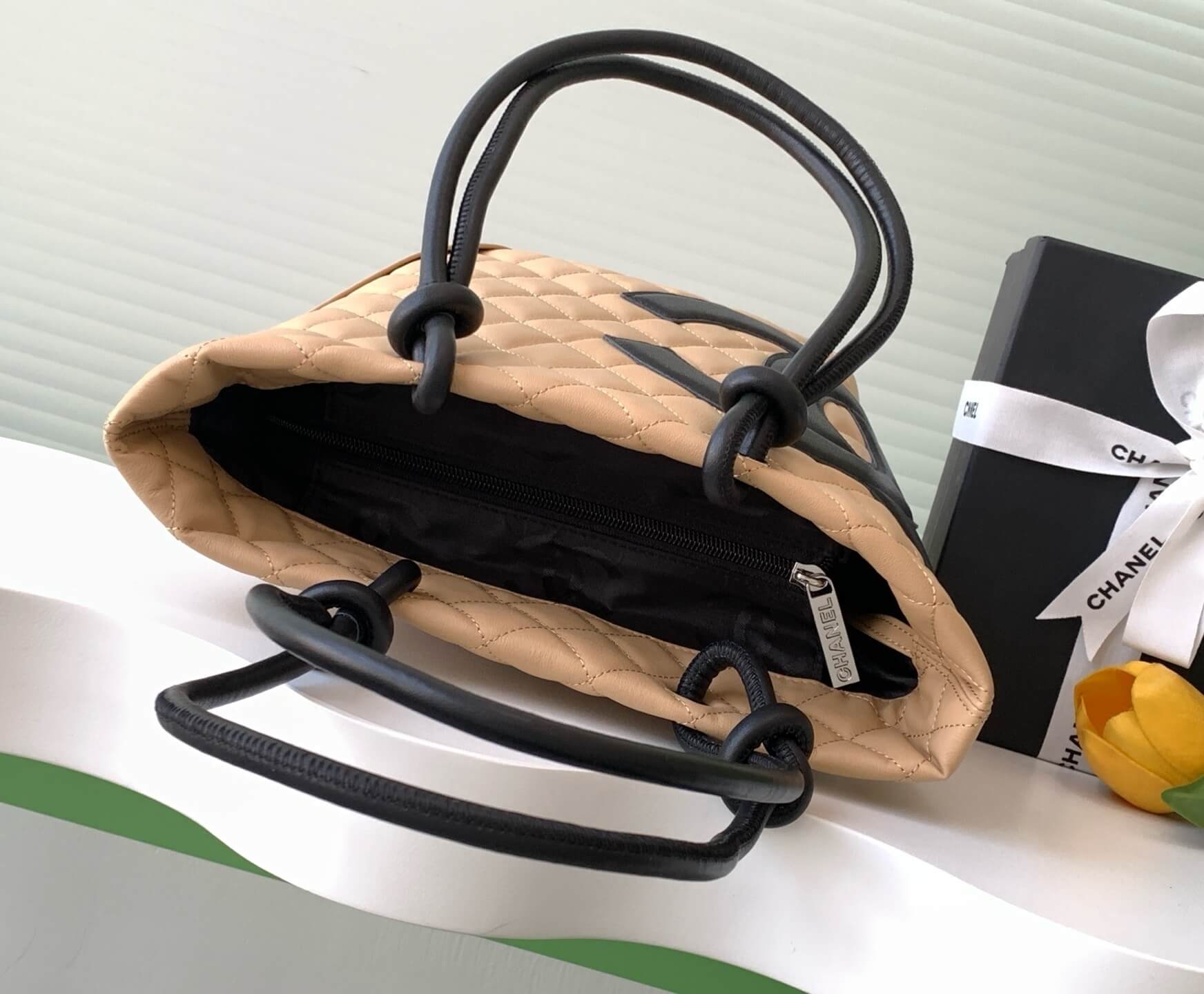 Chanel Cambon Ligne Crafted Soft Calfskin leather Tote Shoulder Handbag - Image 101