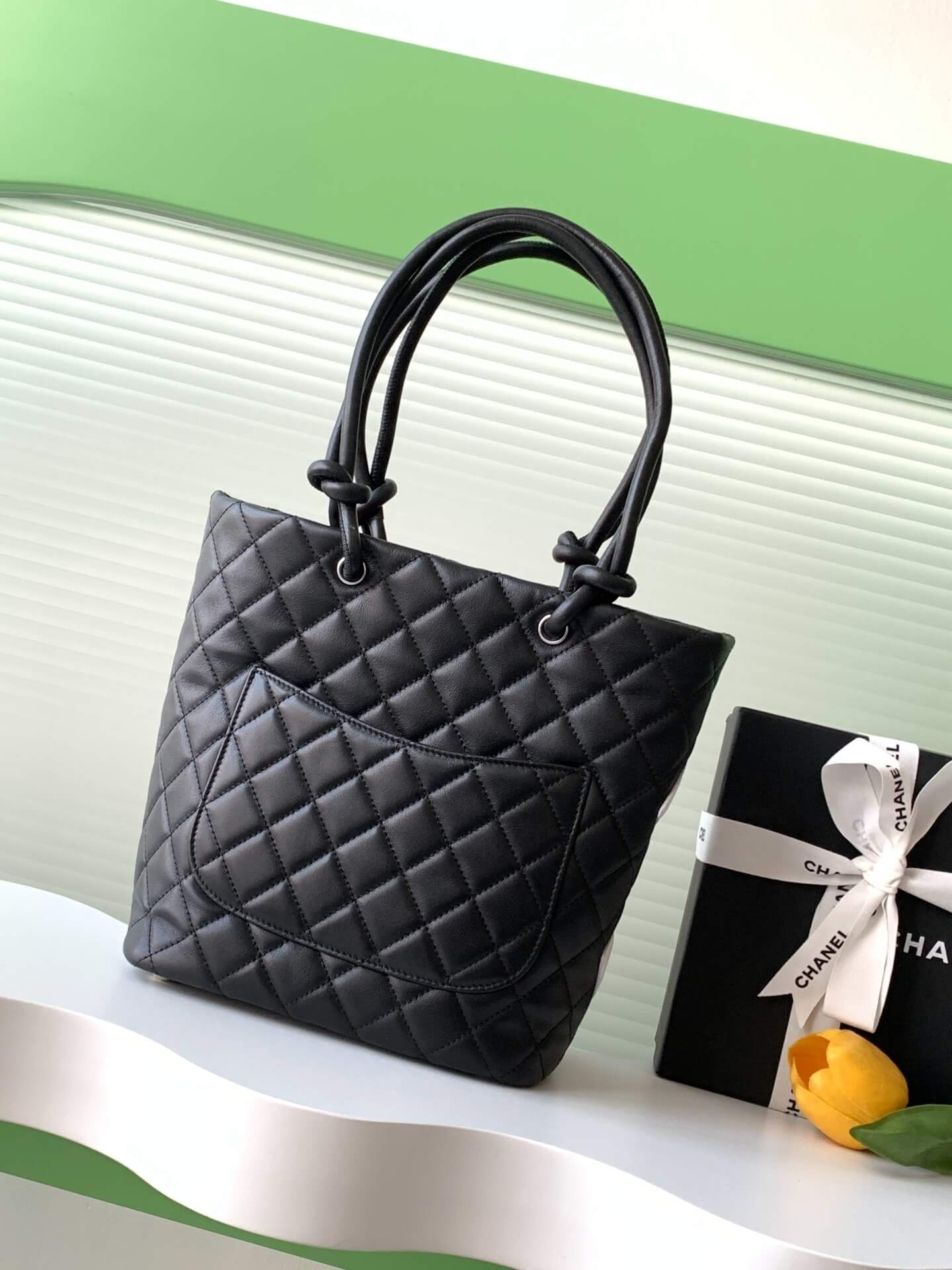 Chanel Cambon Ligne Crafted Soft Calfskin leather Tote Shoulder Handbag - Image 11