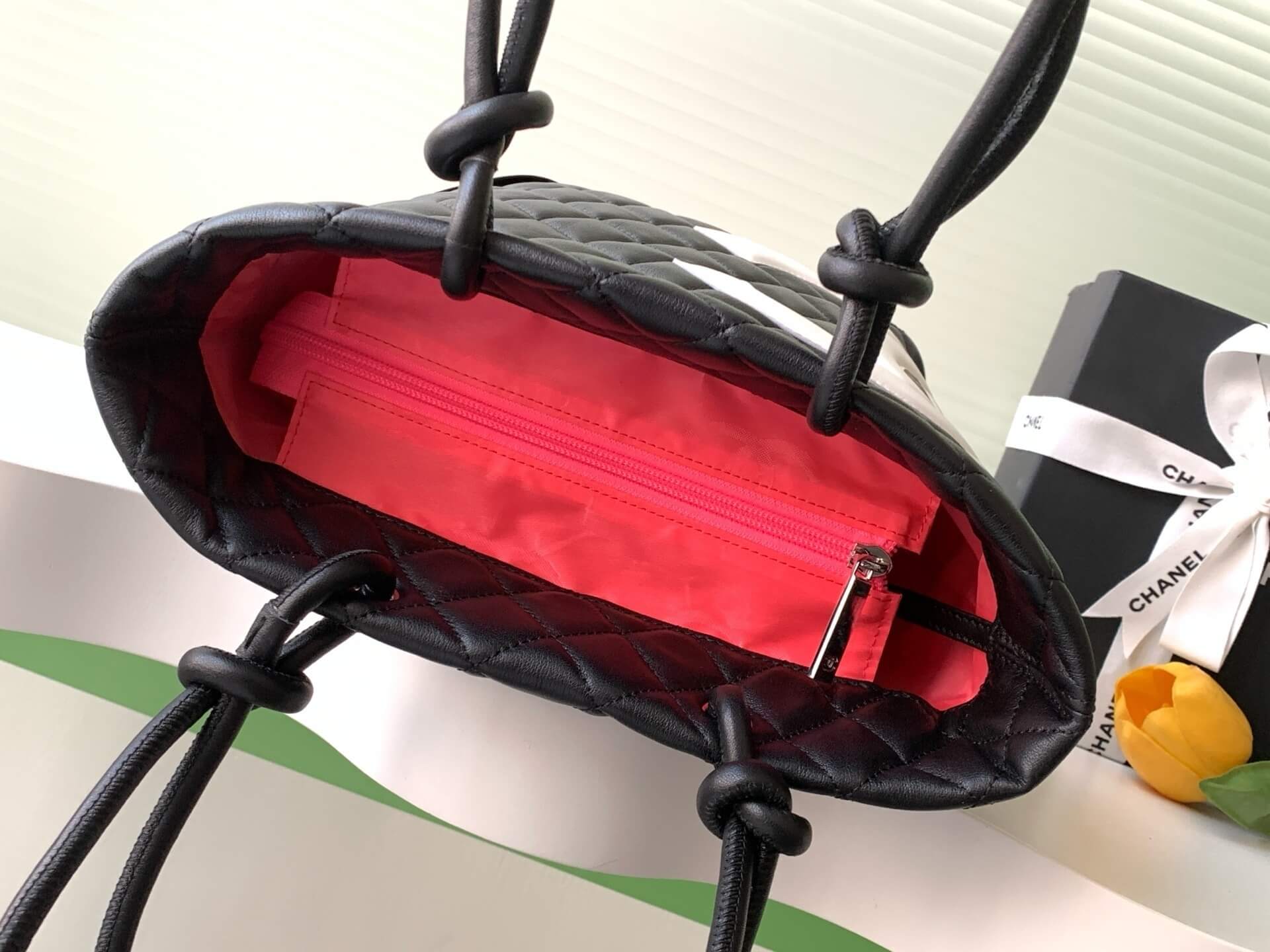 Chanel Cambon Ligne Crafted Soft Calfskin leather Tote Shoulder Handbag - Image 13