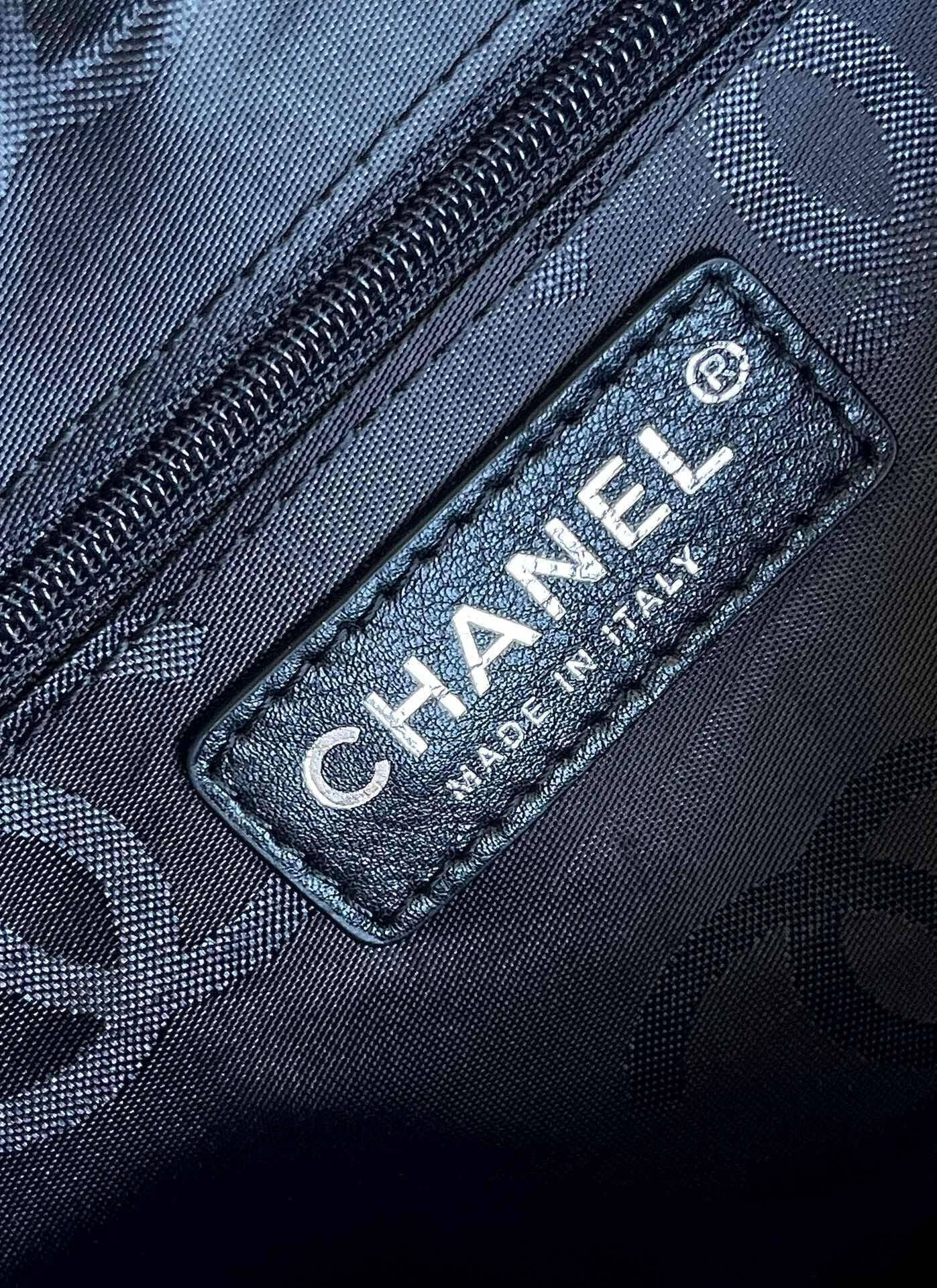 Chanel Cambon Ligne Small Pochette Lambskin Leather Shoulder Handbag - Image 5