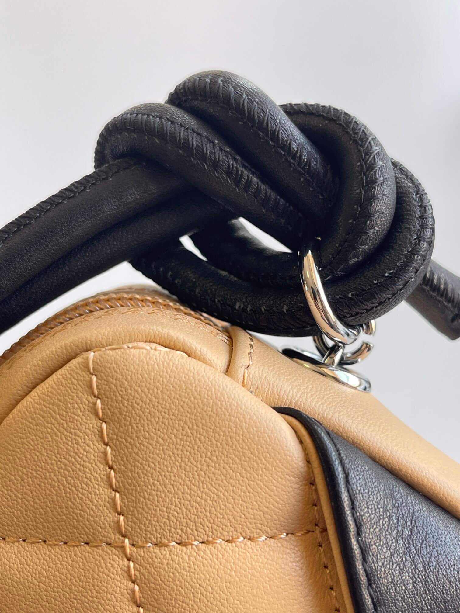 Chanel Cambon Ligne Small Pochette Lambskin Leather Shoulder Handbag - Image 8