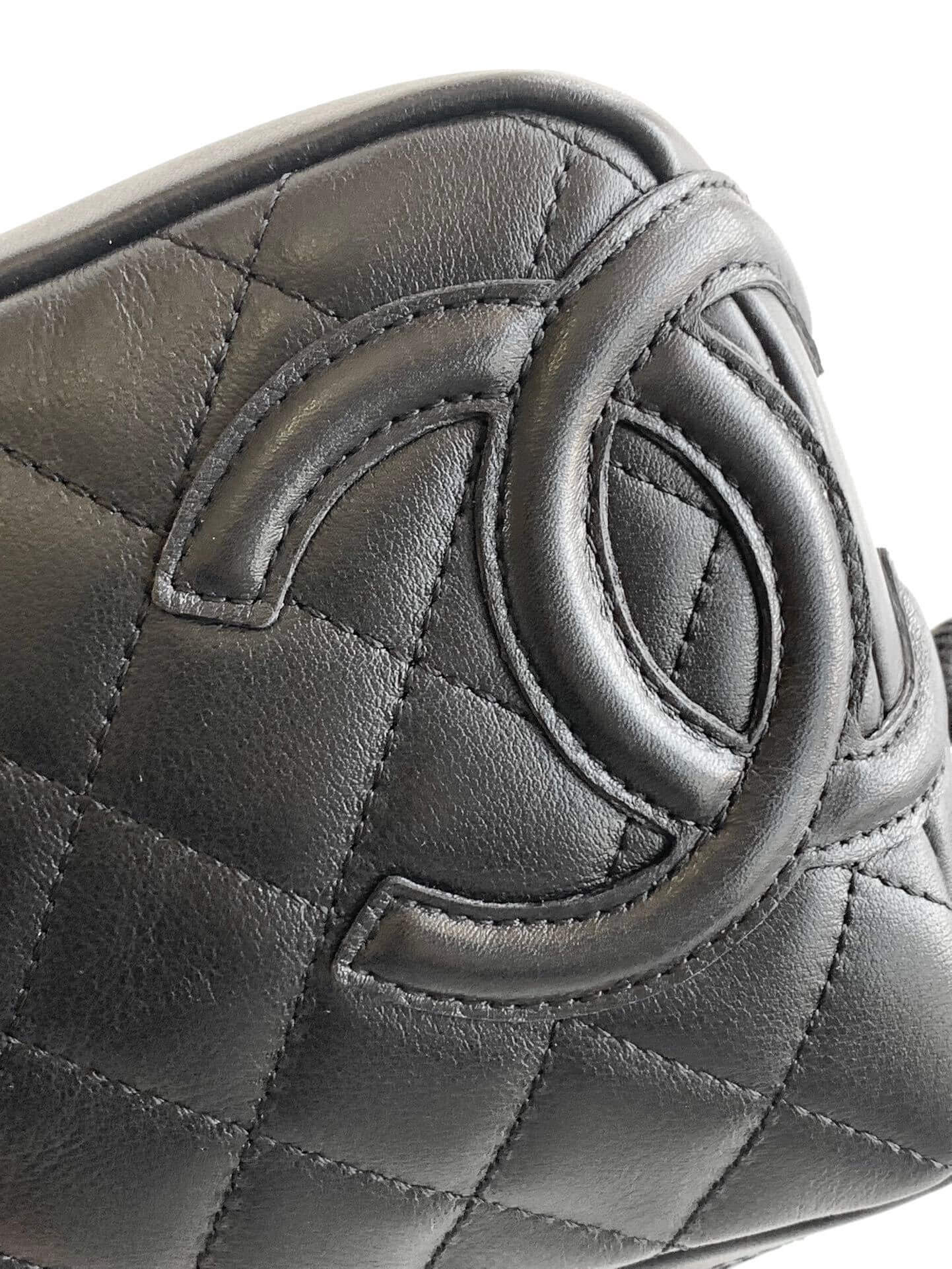 Chanel Cambon Ligne Small Pochette Lambskin Leather Shoulder Handbag - Image 33