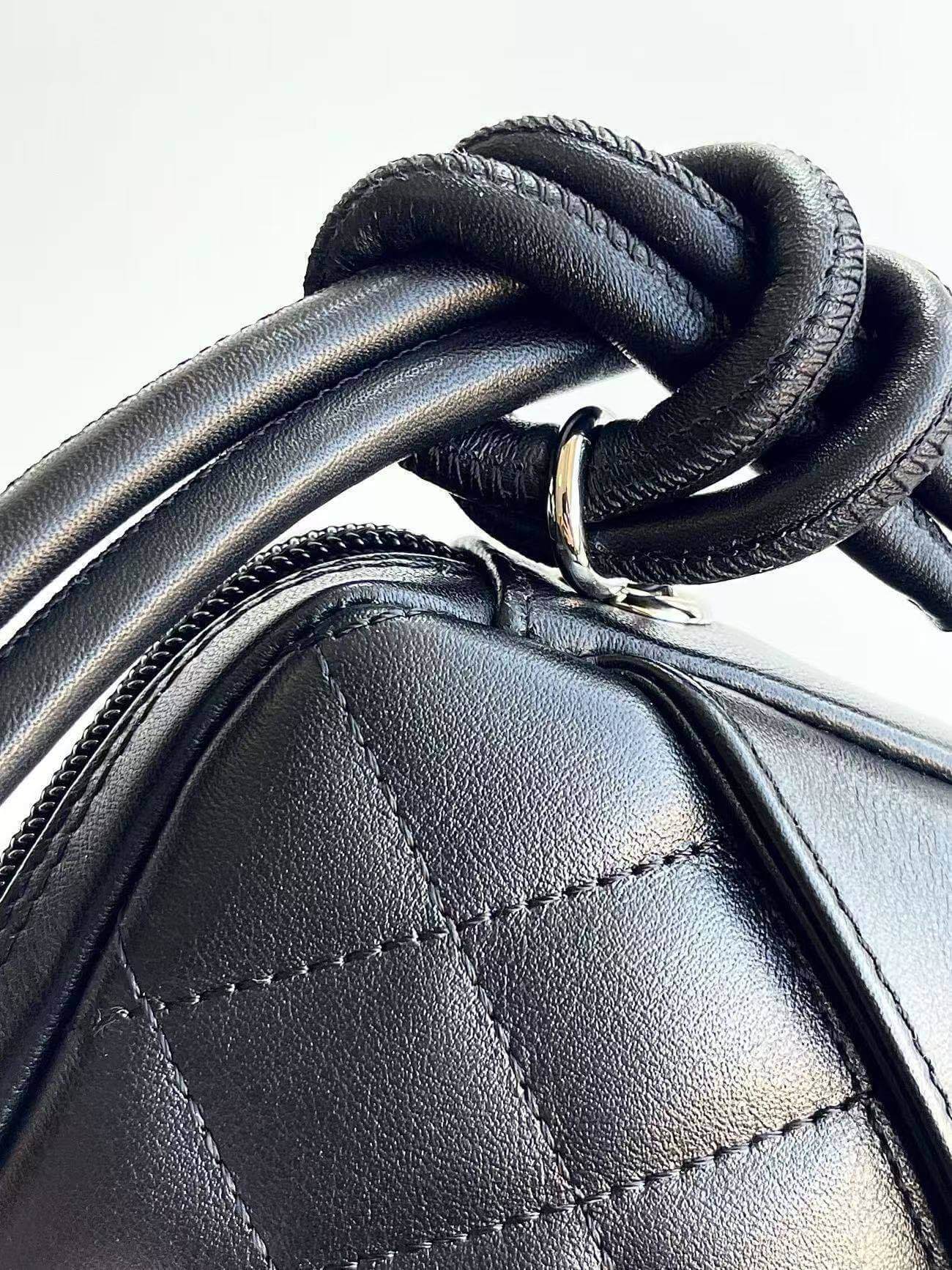 Chanel Cambon Ligne Small Pochette Lambskin Leather Shoulder Handbag - Image 53