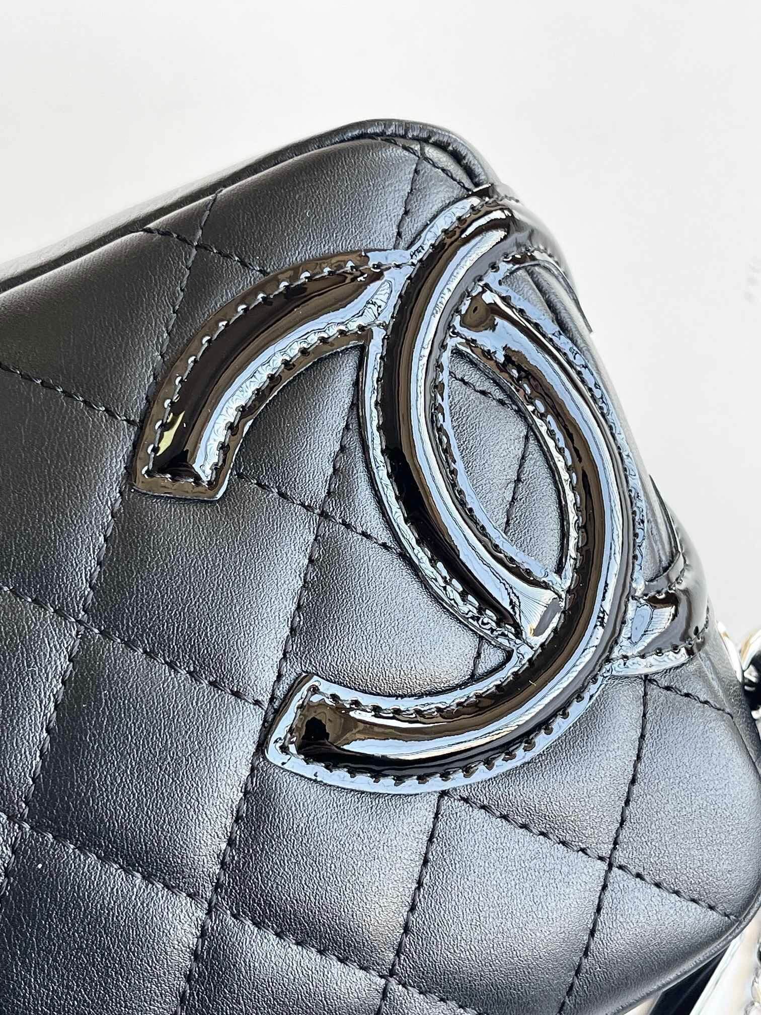 Chanel Cambon Ligne Small Pochette Lambskin Leather Shoulder Handbag - Image 51