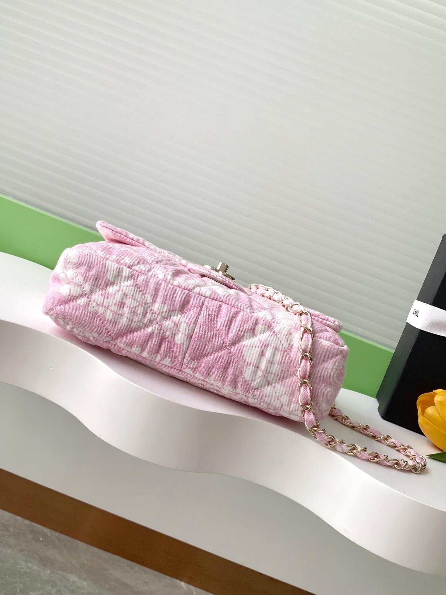 Chanel Coco Beach Flab Shoulder Bag Printed Denim and & Gold-Tone Metal Hardware - Image 27