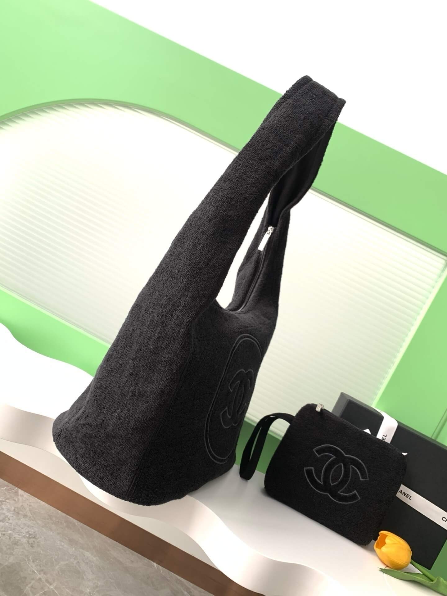 Chanel Coco Beach Hobo Terry Cloth Shoulder Bag - Image 26