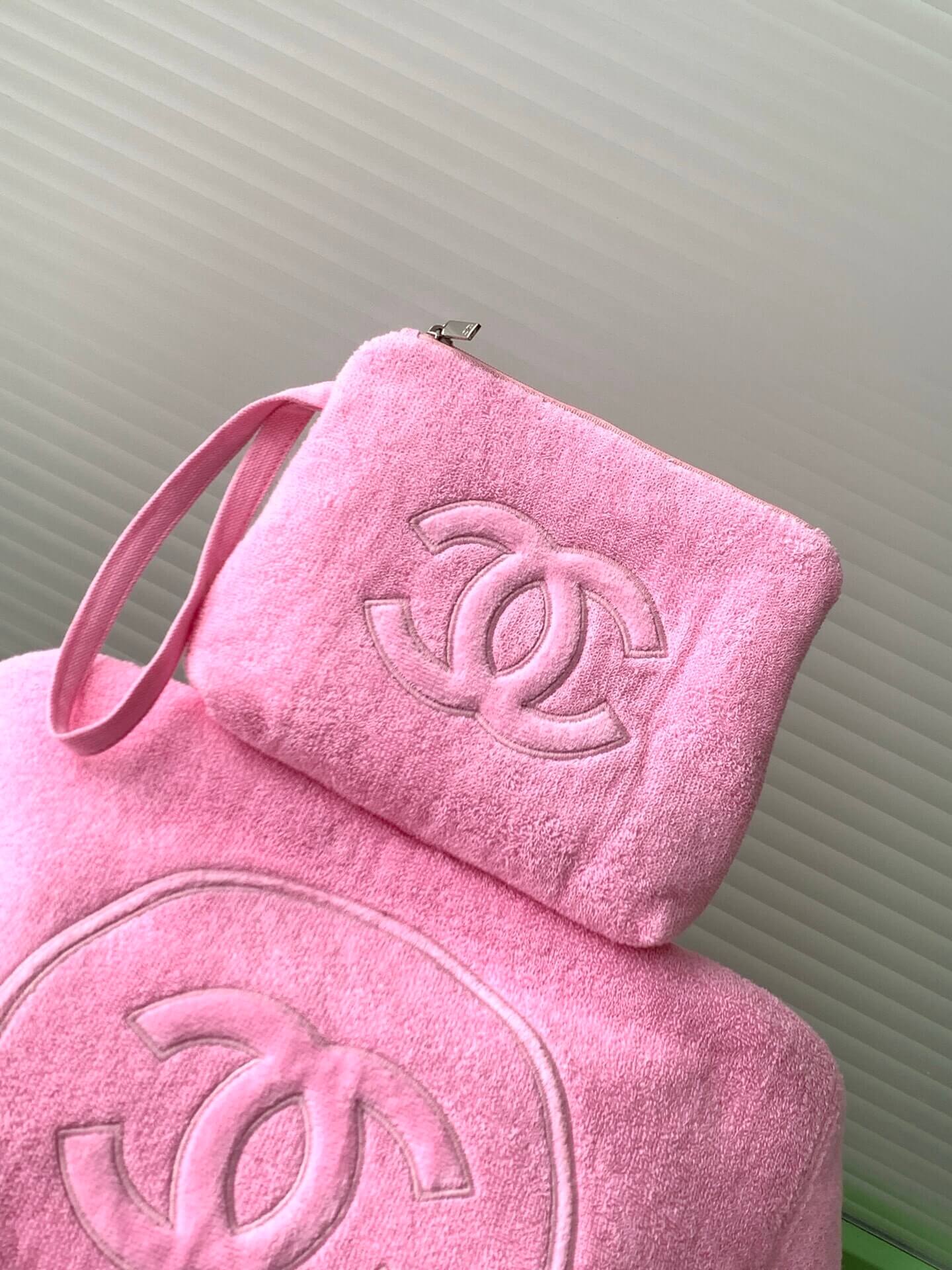 Chanel Coco Beach Hobo Terry Cloth Shoulder Bag - Image 7