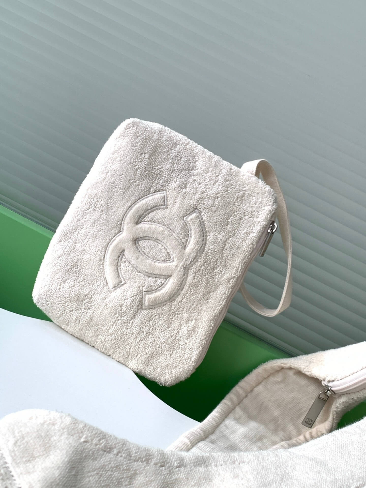 Chanel Coco Beach Hobo Terry Cloth Shoulder Bag - Image 16