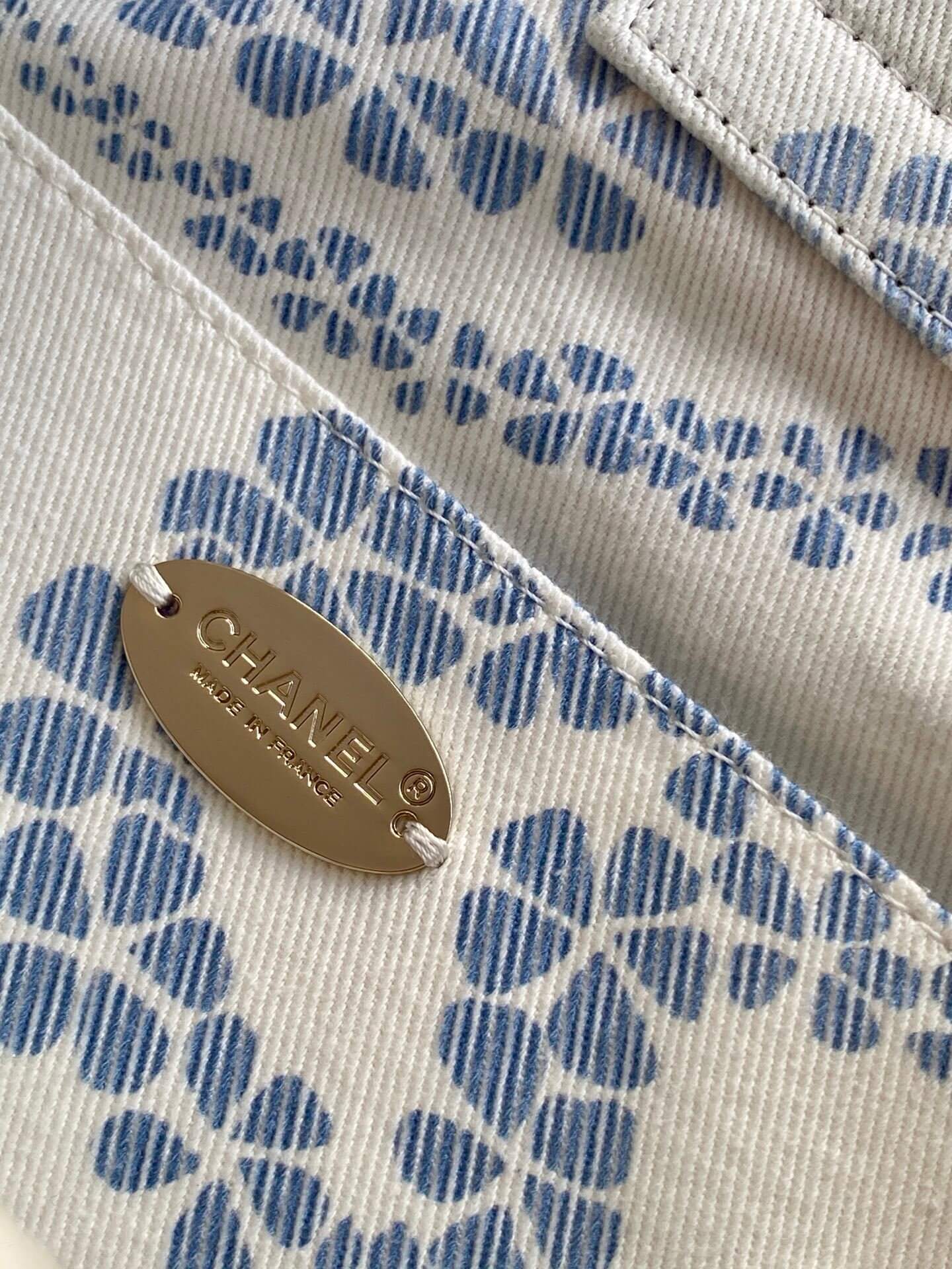 Chanel Coco Beach Tote Shoulder Bag Terry Cloth - Image 6