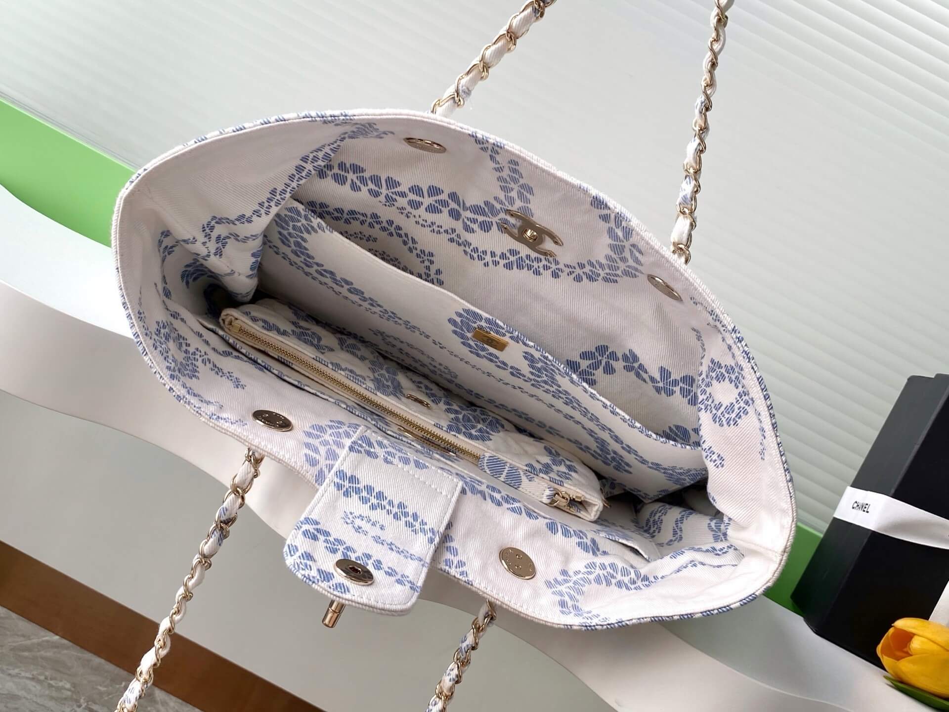 Chanel Coco Beach Tote Shoulder Bag Terry Cloth - Image 3