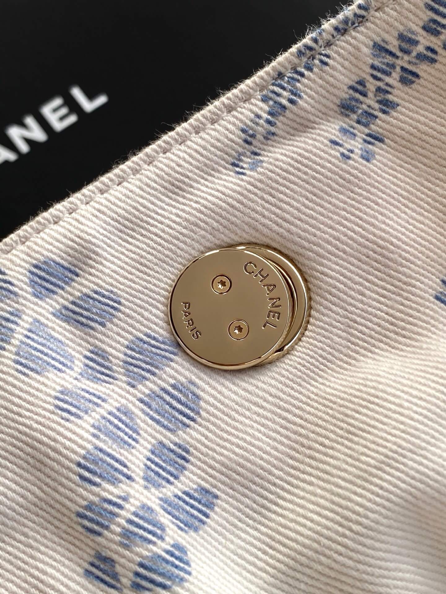 Chanel Coco Beach Tote Shoulder Bag Terry Cloth - Image 5