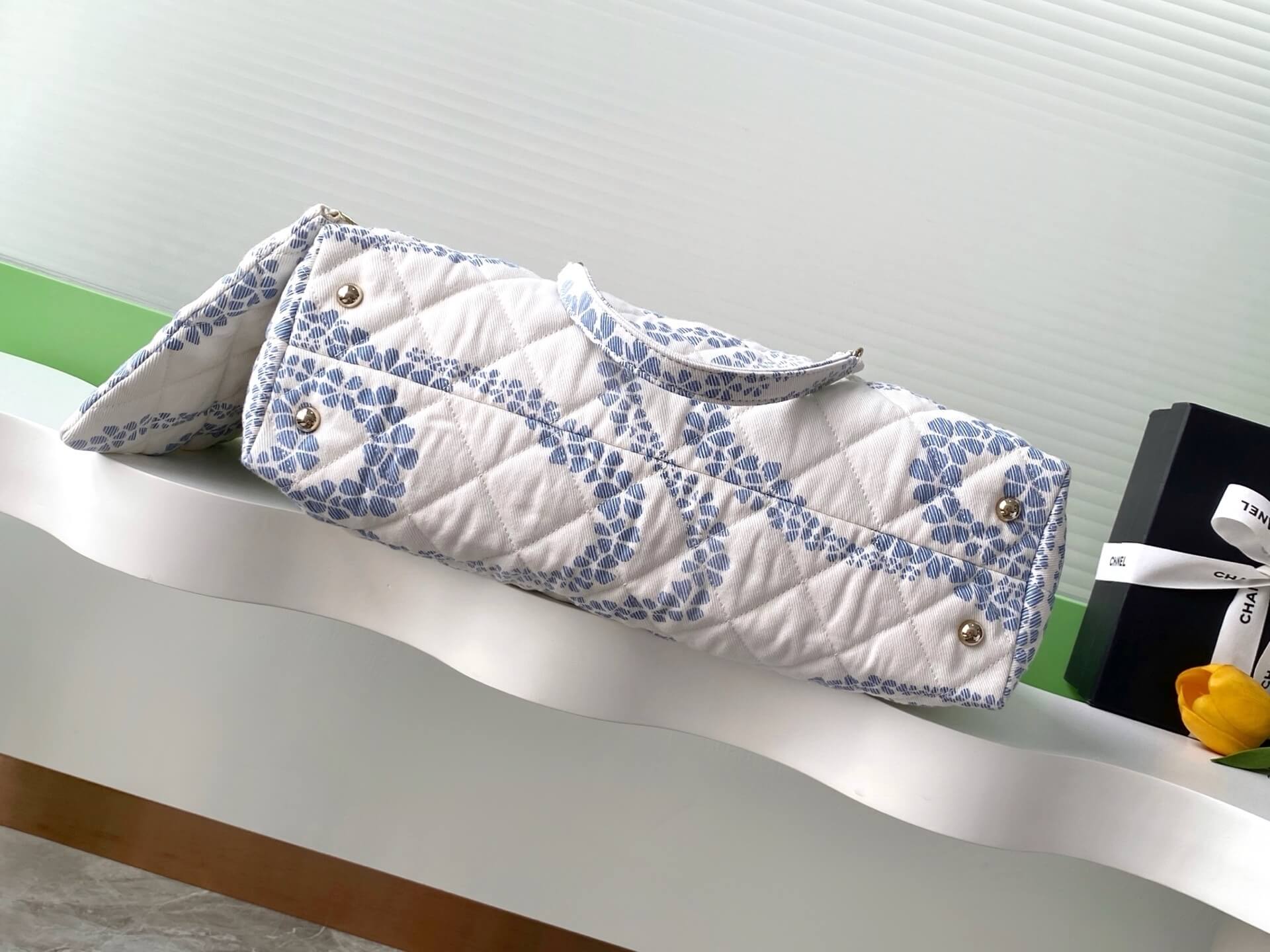 Chanel Coco Beach Tote Shoulder Bag Terry Cloth - Image 9