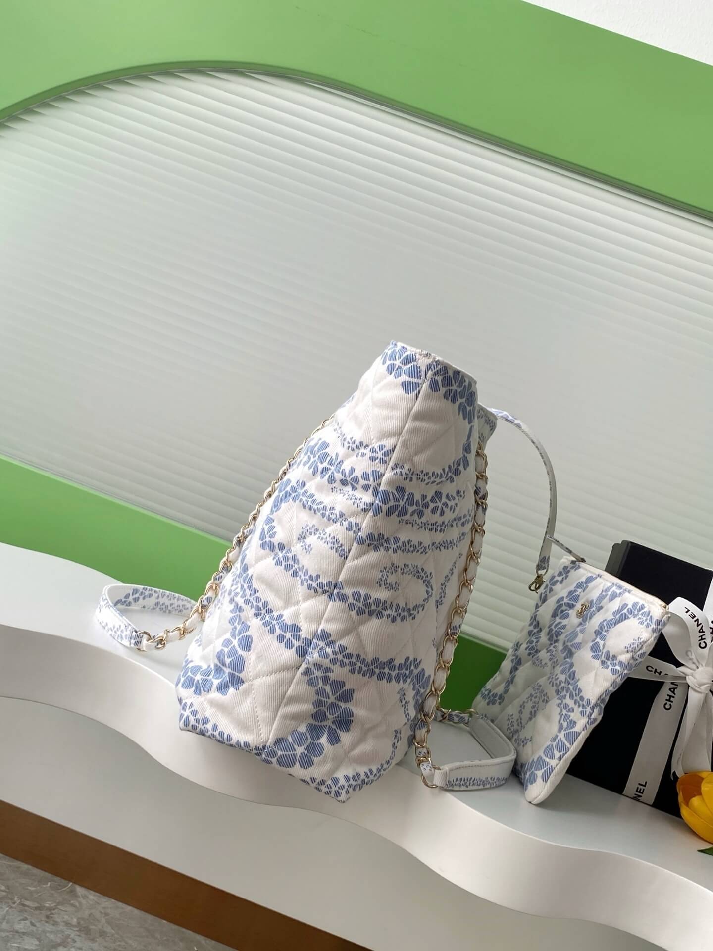 Chanel Coco Beach Tote Shoulder Bag Terry Cloth - Image 8