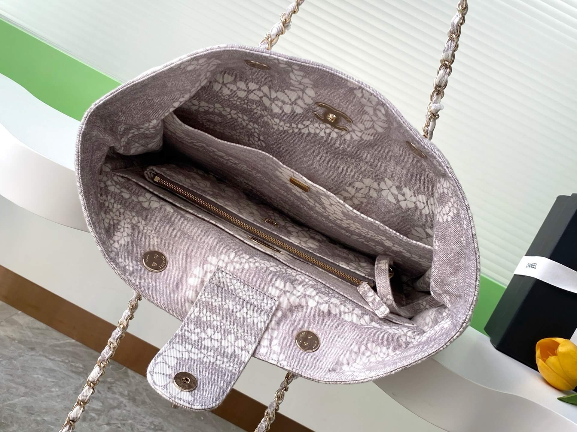 Chanel Coco Beach Tote Shoulder Bag Terry Cloth - Image 12