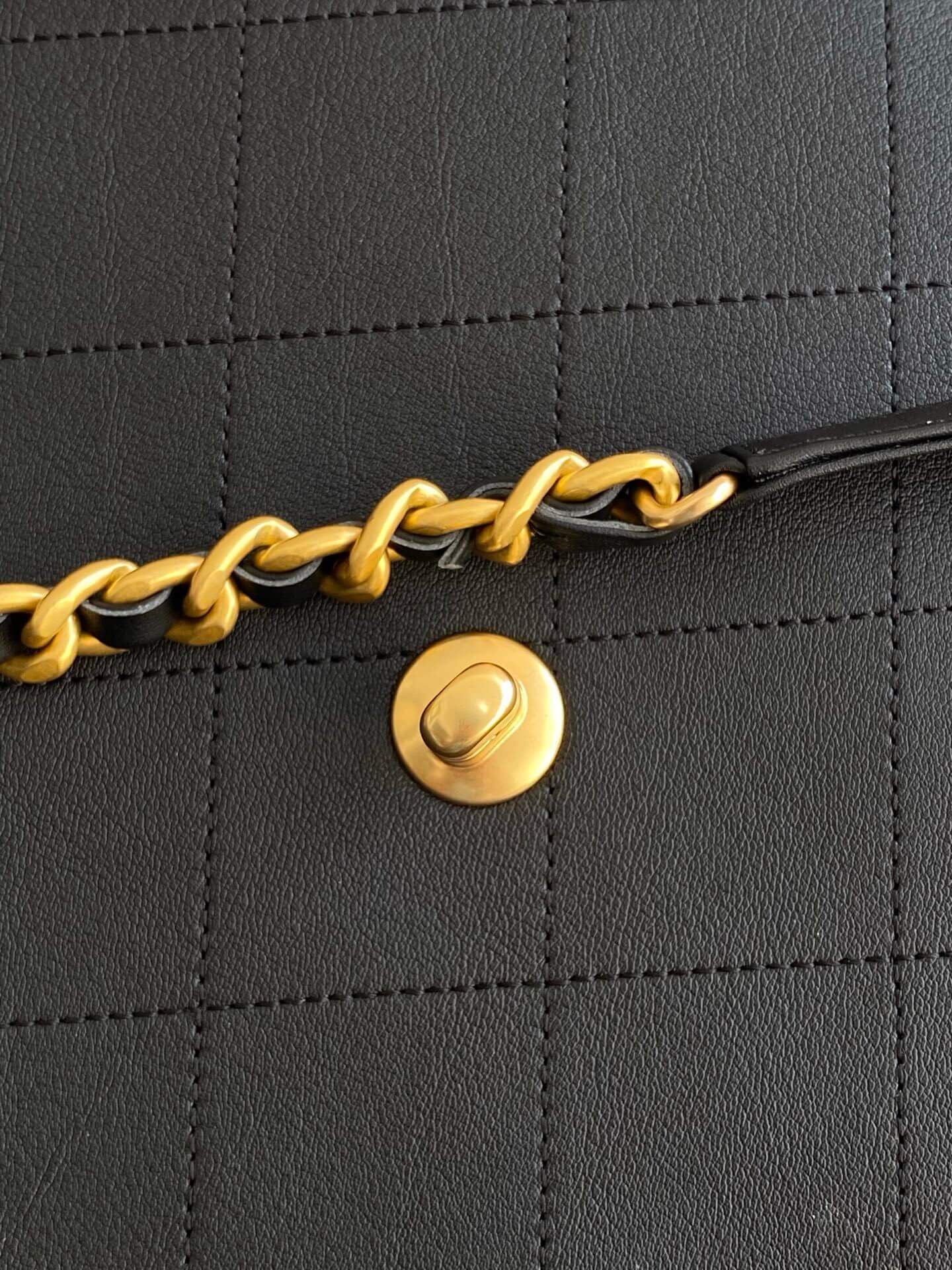 Chanel Flap Bag with Top Handle Lambskin Leather Shoulder Crossbody Handbag - Image 15