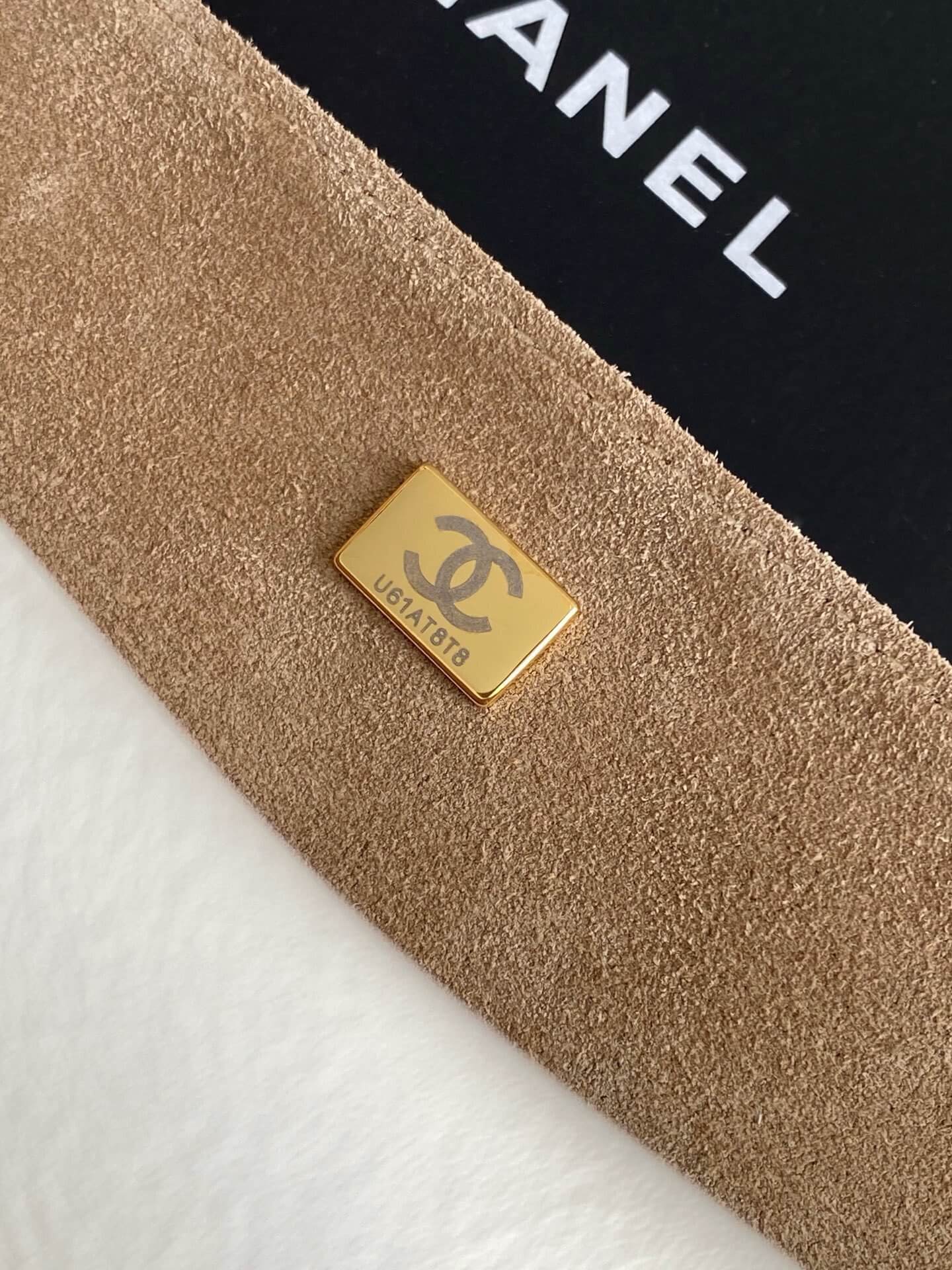 Chanel Flap Bag with Top Handle Lambskin Leather Shoulder Crossbody Handbag - Image 40