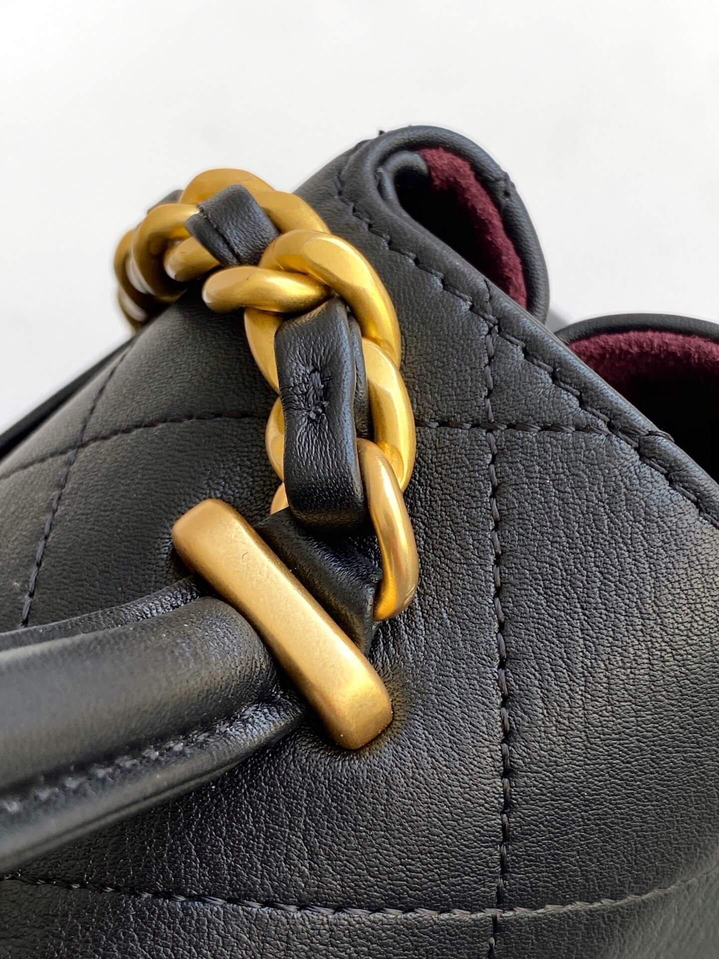 Chanel Flap Bag with Top Handle Lambskin Leather Shoulder Crossbody Handbag - Image 25