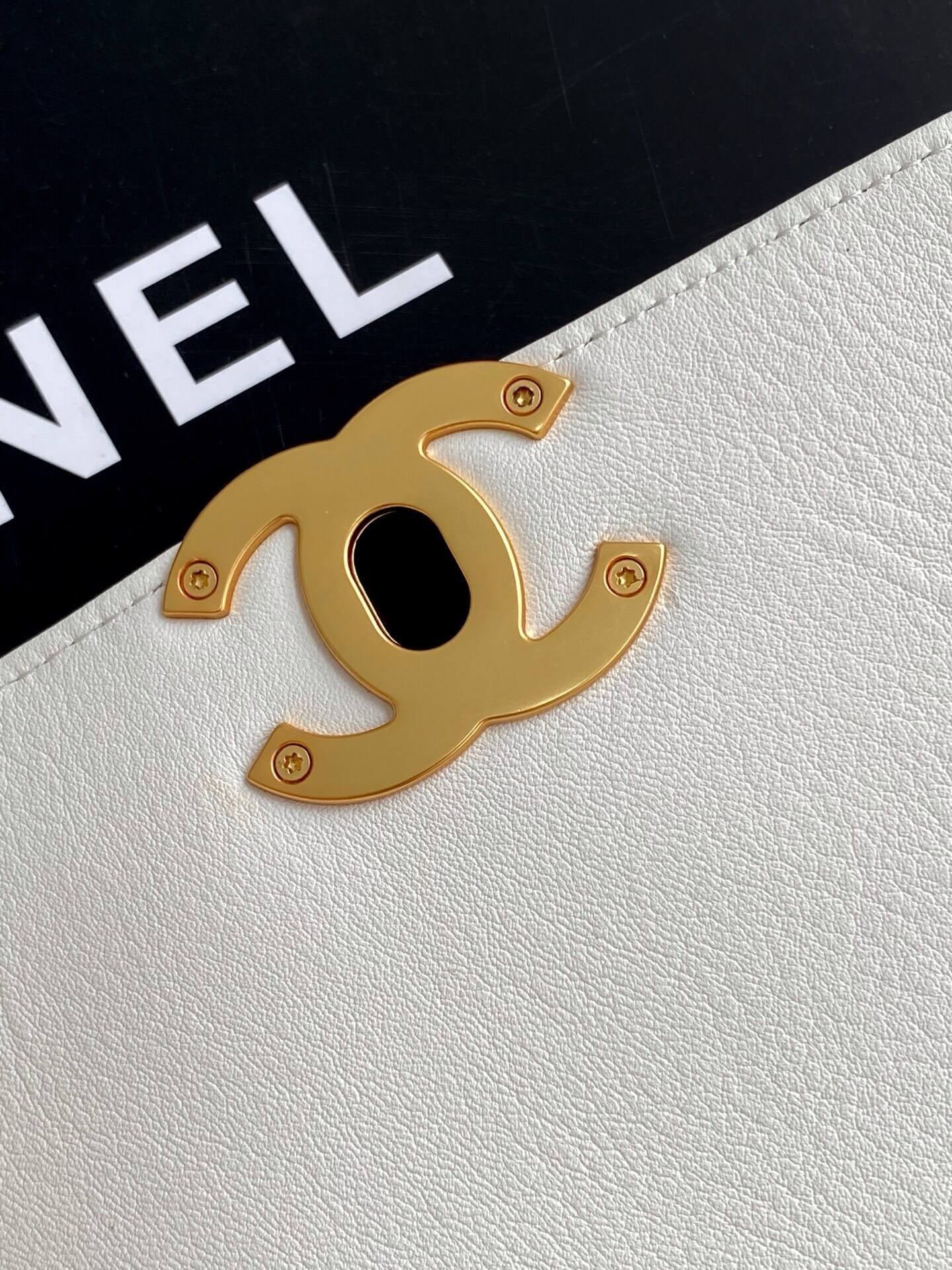 Chanel Flap Bag with Top Handle Lambskin Leather Shoulder Crossbody Handbag - Image 49