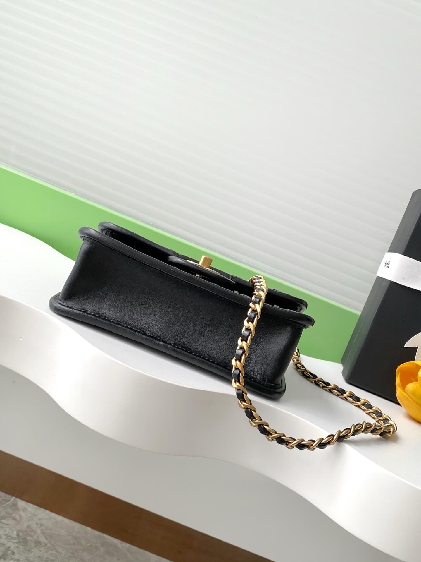 Chanel Flap Chain strap Calfskin Leather Shoulder Bag - Image 9