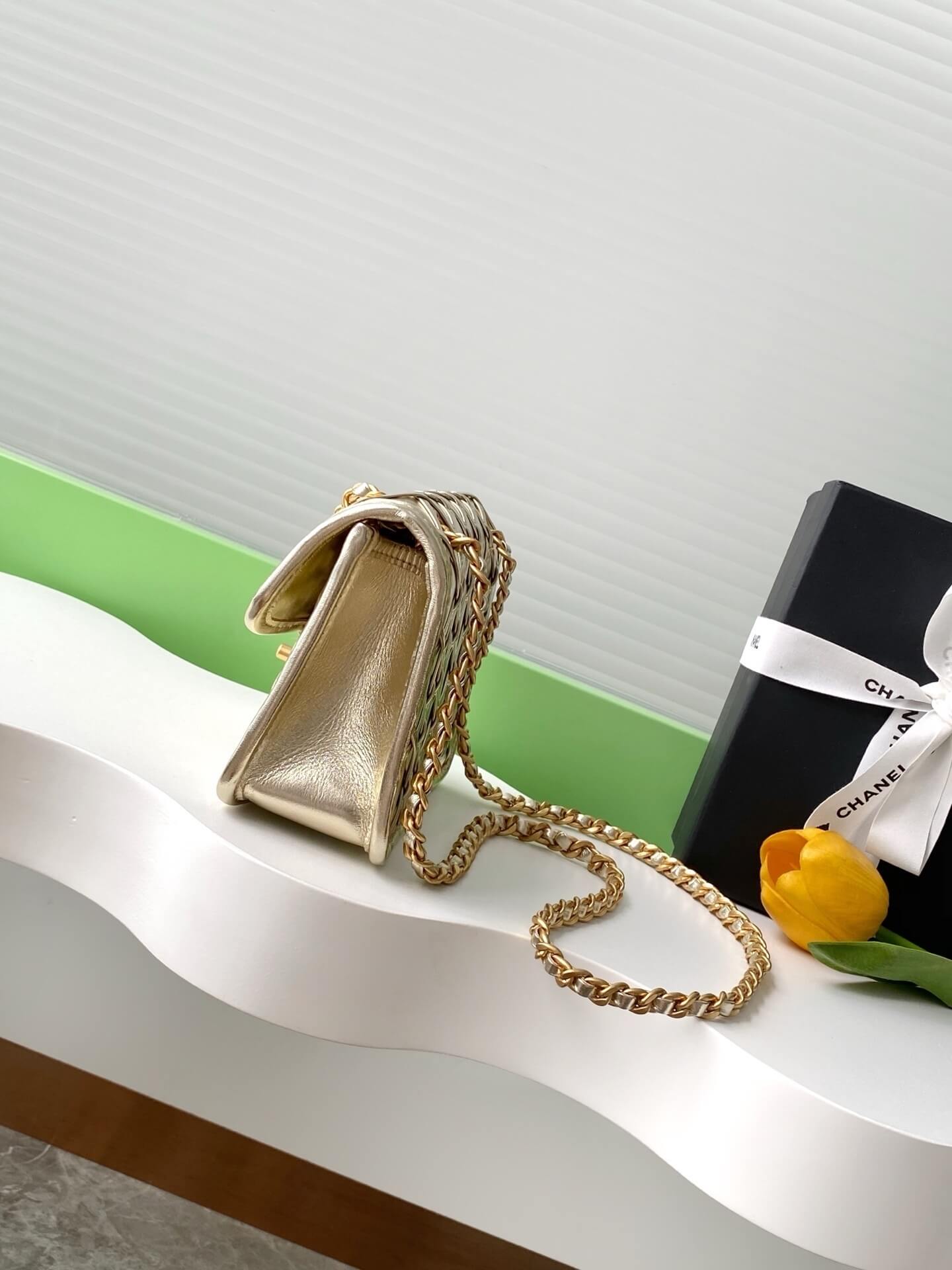 Chanel Flap Chain strap Calfskin Leather Shoulder Bag - Image 44