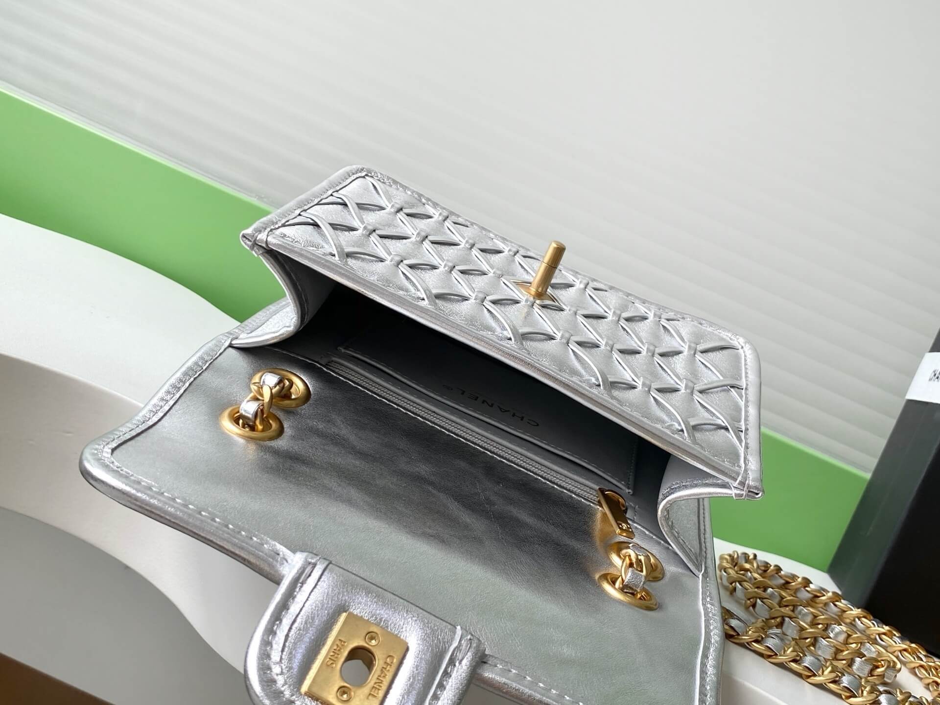 Chanel Flap Chain strap Calfskin Leather Shoulder Bag - Image 22