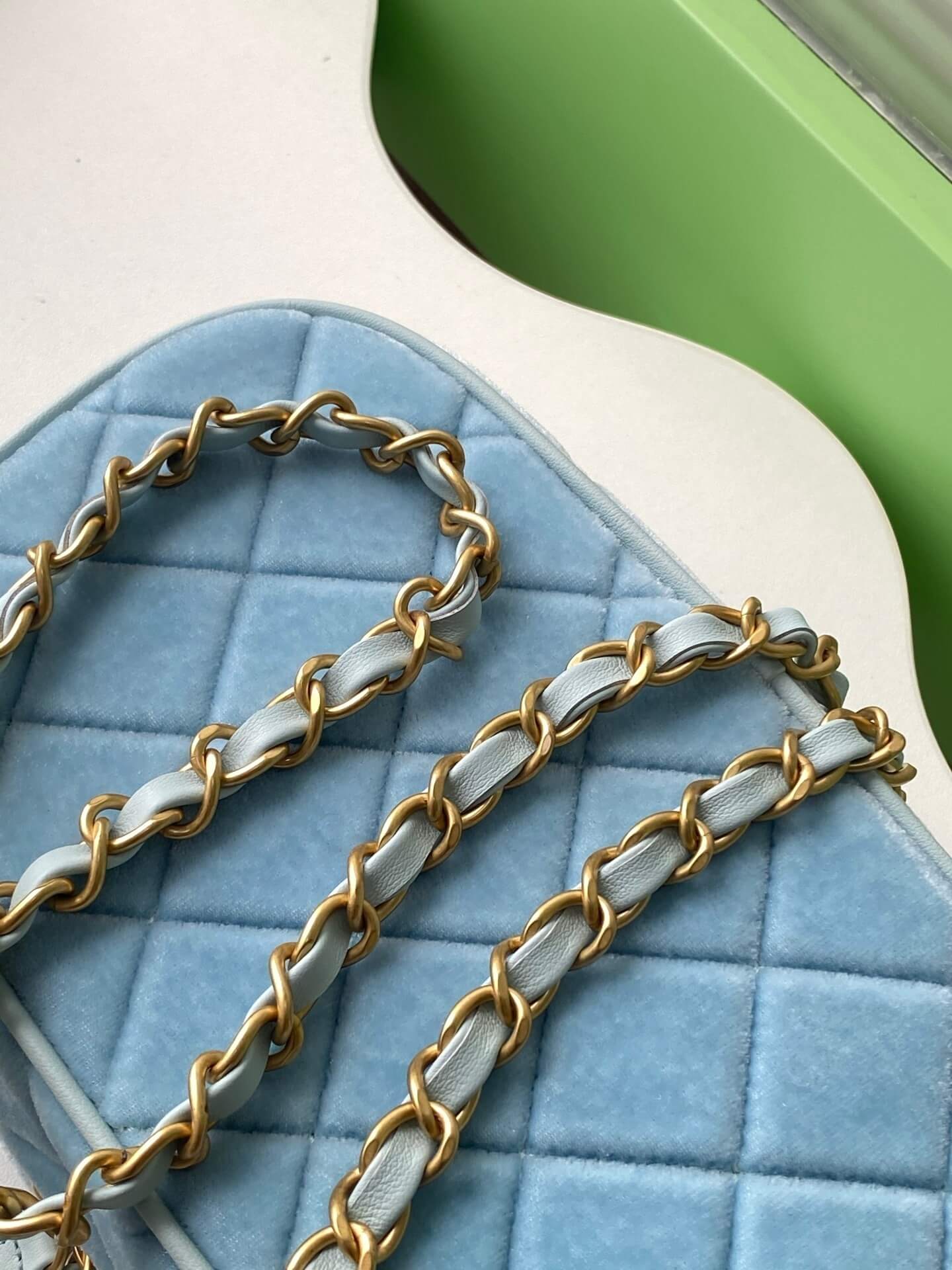 Chanel Mini Bowling quilted Velvet Calfskin Leather Shoulder Crossbody Handbag - Image 6