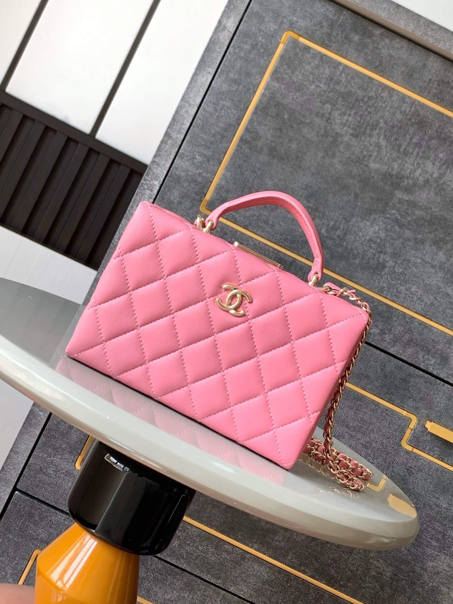 Chanel Mini - Small Flap Bag with a Top Handle Quilted Lambskin Leather Shoulder Crossbody Handbag - Image 55