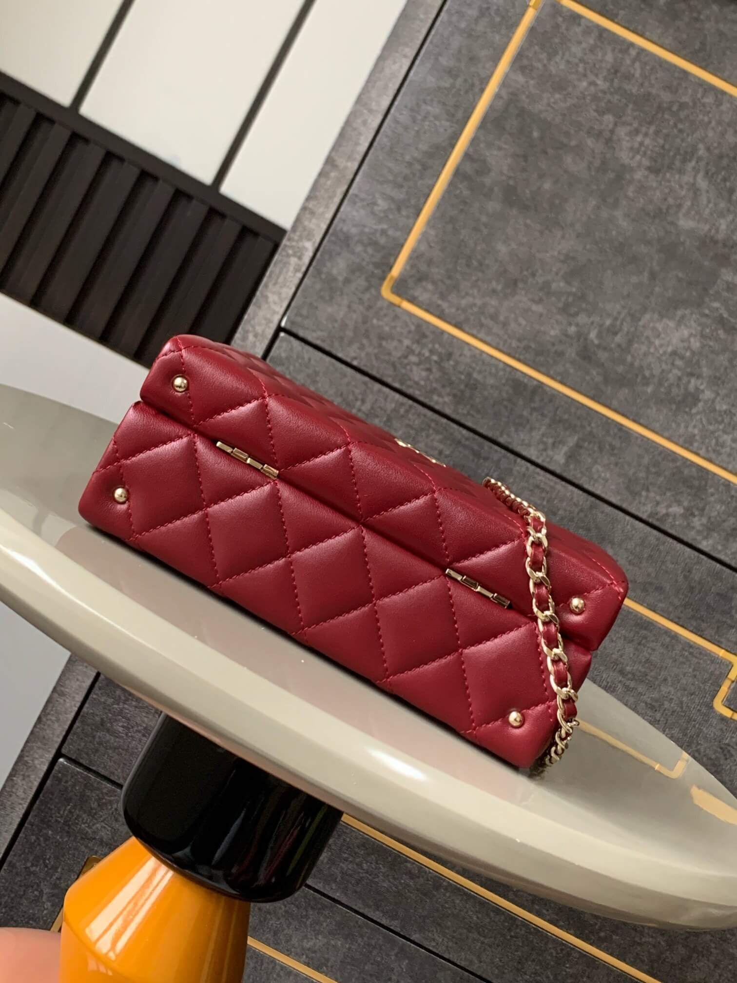 Chanel Mini - Small Flap Bag with a Top Handle Quilted Lambskin Leather Shoulder Crossbody Handbag - Image 45