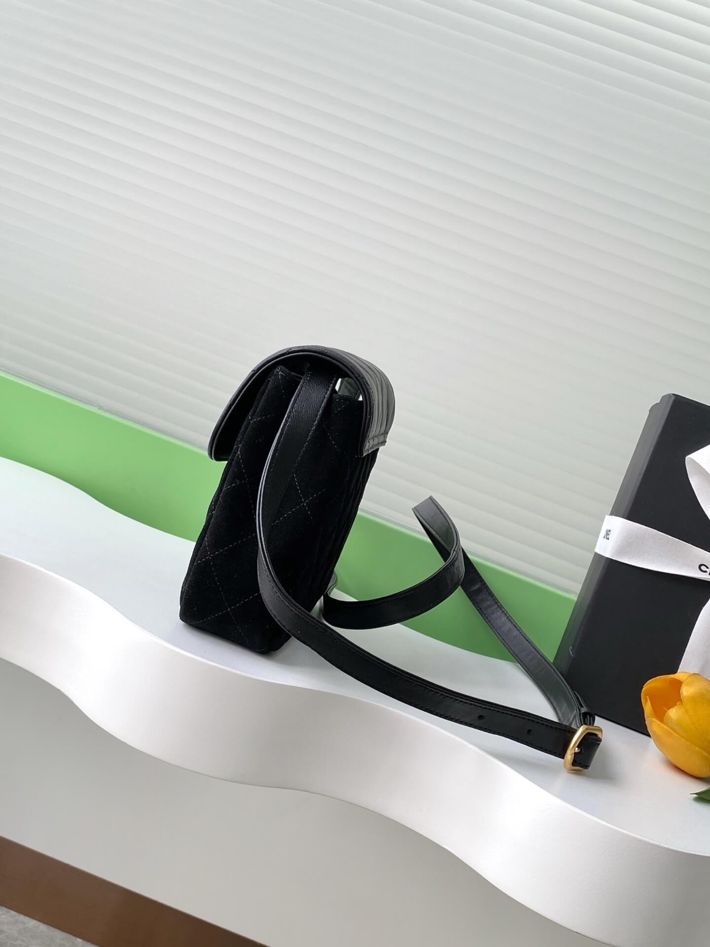 Chanel Mini Flap Suede & Quilted Lambskin Leather Shoulder Crossbody Bag - Image 26