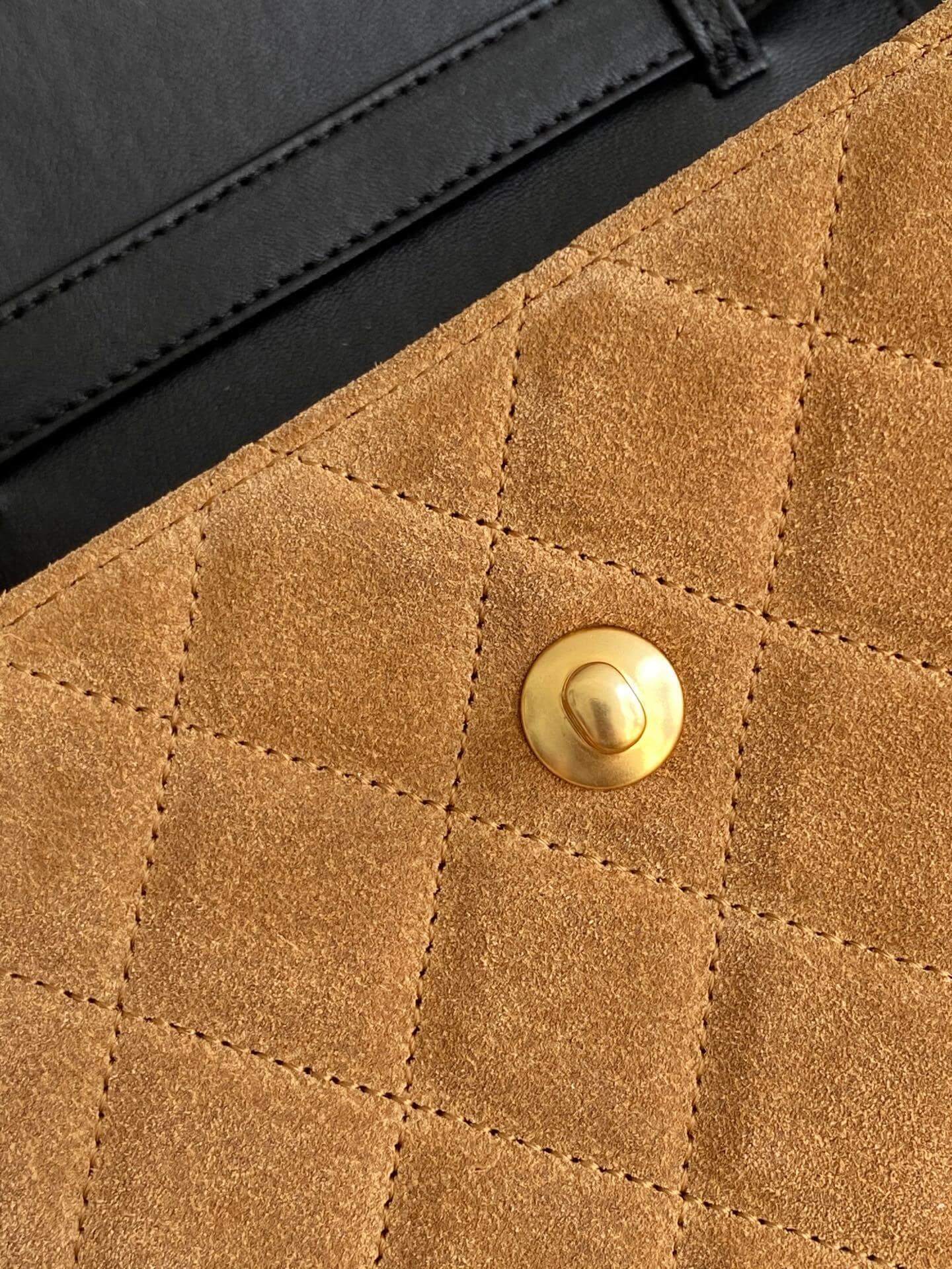 Chanel Mini Flap Suede & Quilted Lambskin Leather Shoulder Crossbody Bag - Image 5