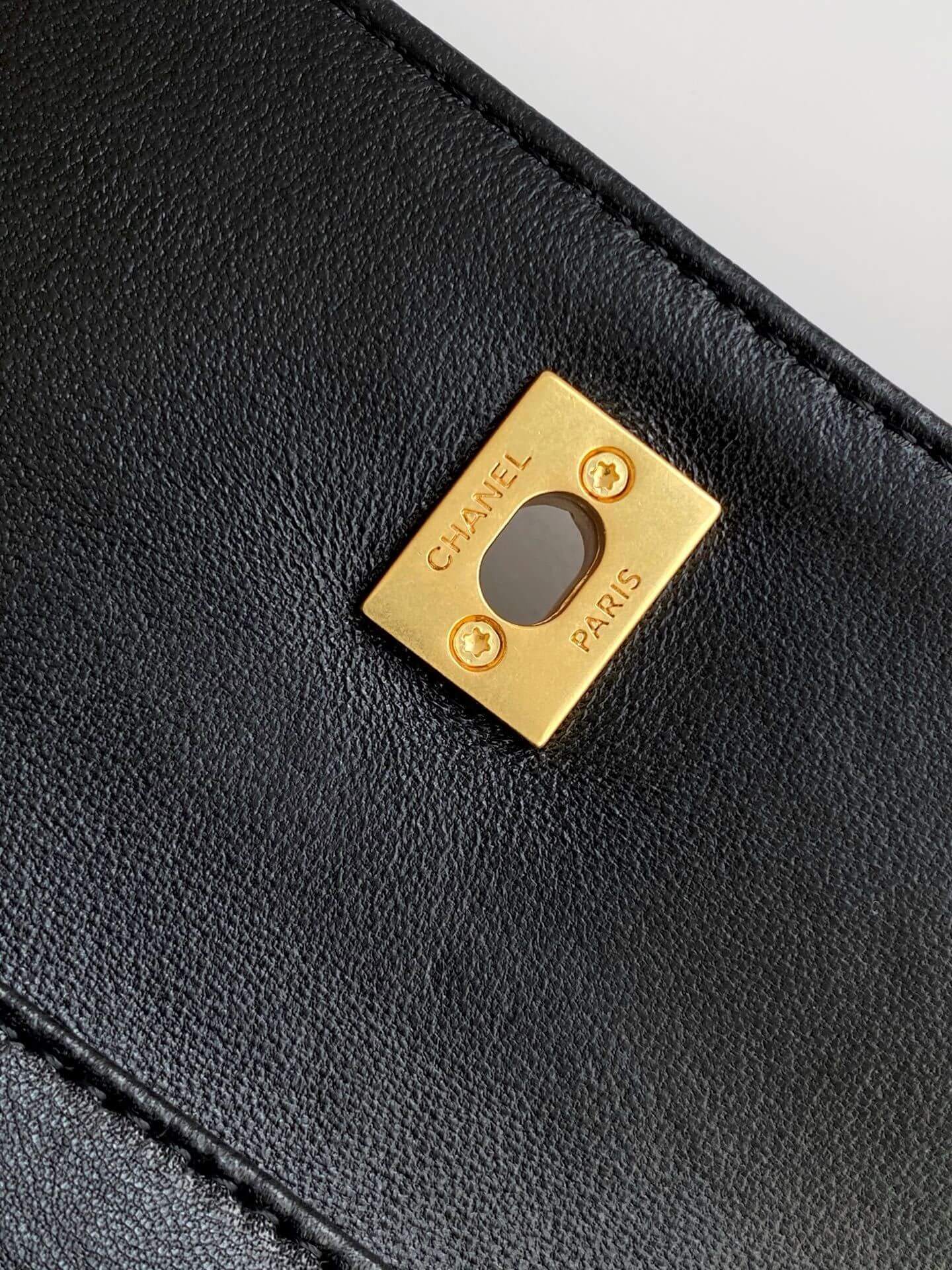 Chanel Mini Flap with Chain Suede & Lambskin Leather Shoulder Crossbody Bag - Image 6