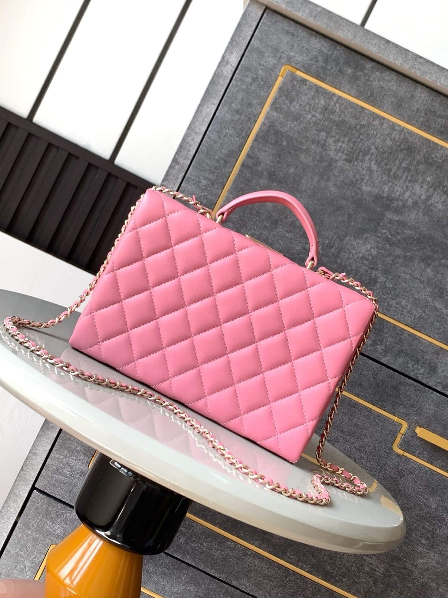 Chanel Mini - Small Flap Bag with a Top Handle Quilted Lambskin Leather Shoulder Crossbody Handbag - Image 65
