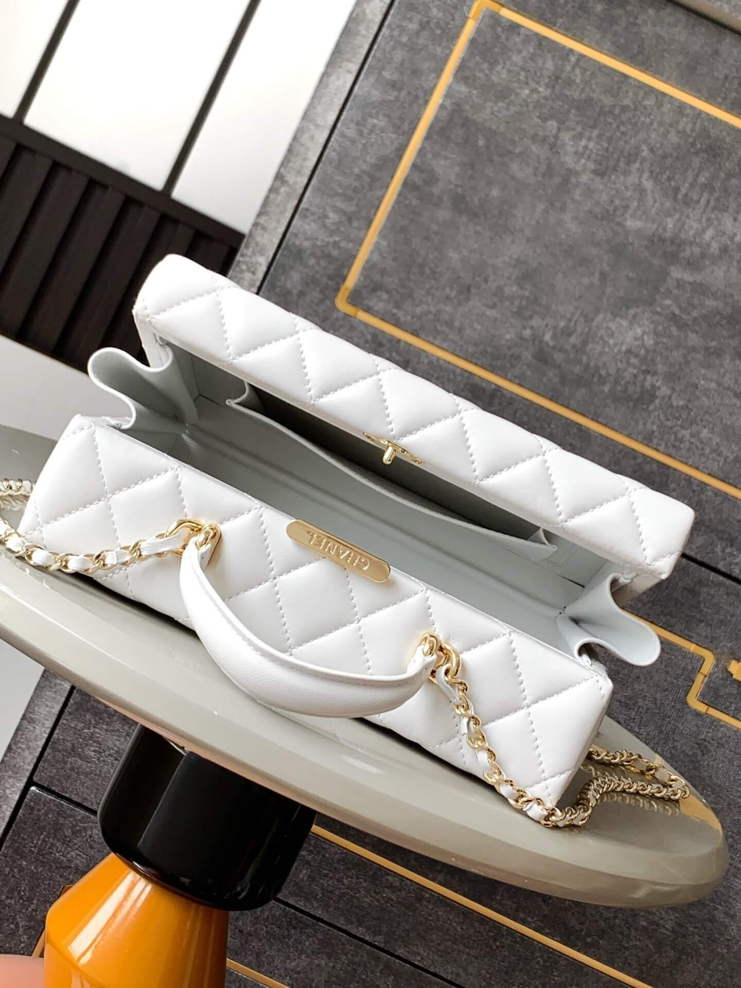 Chanel Mini - Small Flap Bag with a Top Handle Quilted Lambskin Leather Shoulder Crossbody Handbag - Image 30