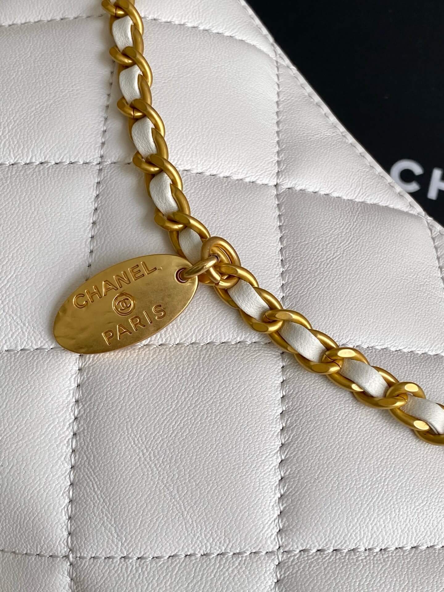 Chanel Small Hobo Quilted Shiny Lambskin Leather Shoulder Bag - Image 15