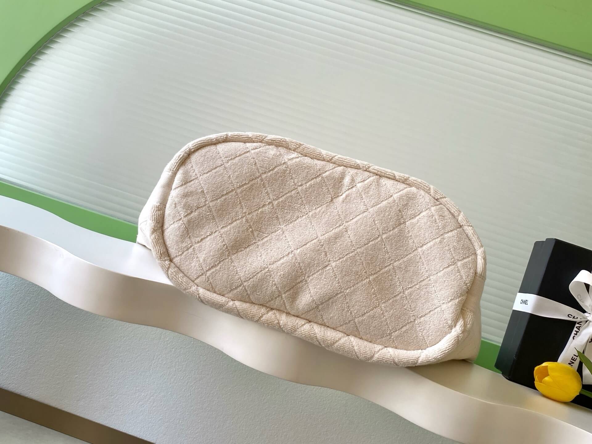 Chanel terry-cloth Coco Beach Tote Shopping Shoulder Bag - Image 9