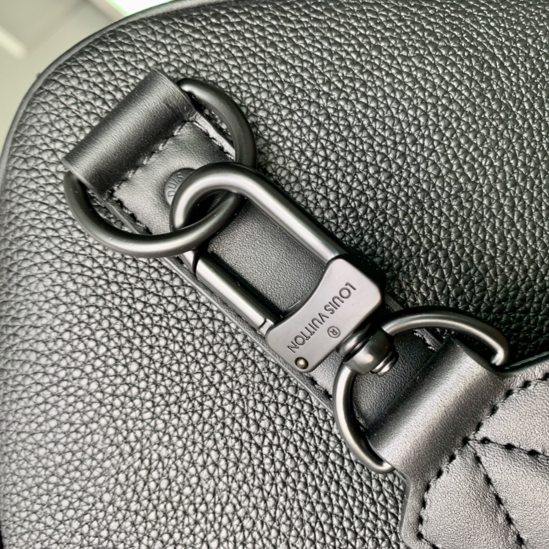 Louis Vuitton LV Aerogram leather Keepall Bandoulière 50 Shoulder Handbag M11693 Ink Blue M21420 Black M21536 Khaki - Orange - Image 15