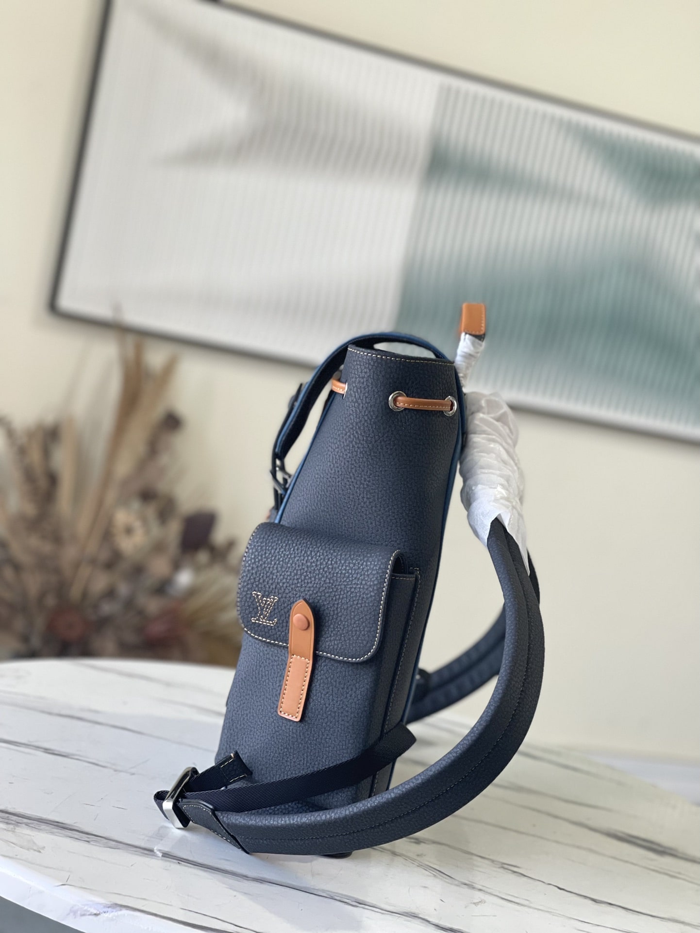 Louis Vuitton LV Christopher PM Backpack Bag M21373 Navy Blue - Image 5