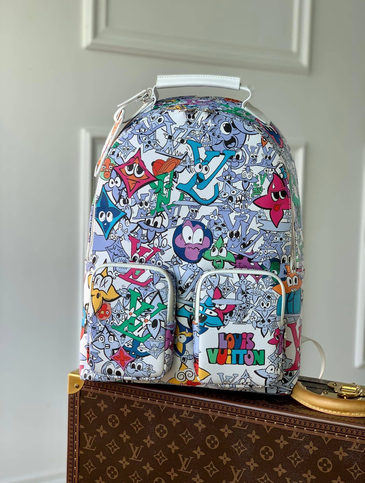 Louis Vuitton LV Monogram Comics canvas Backpack Multipocket Bag M21846 Multicolor