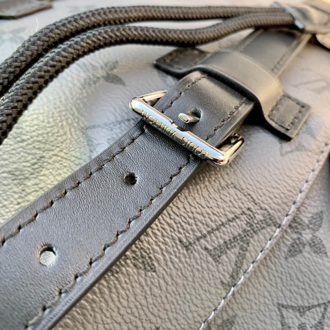 Louis Vuitton LV Monogram Eclipse Reverse canvas Christopher PM Backpack Bag M46331 Black/Grey - Image 6