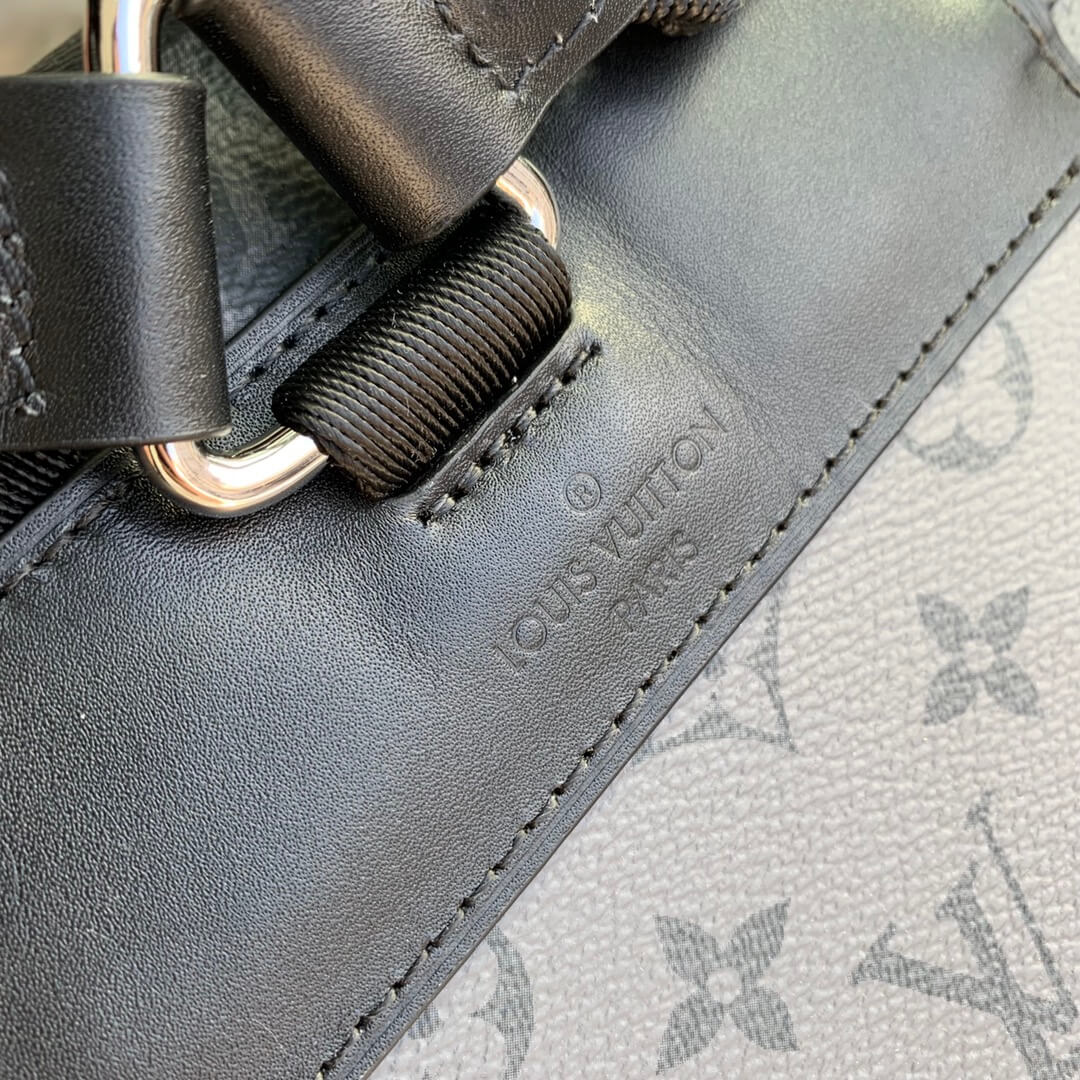 Louis Vuitton LV Monogram Eclipse Reverse canvas Christopher PM Backpack Bag M46331 Black/Grey - Image 8