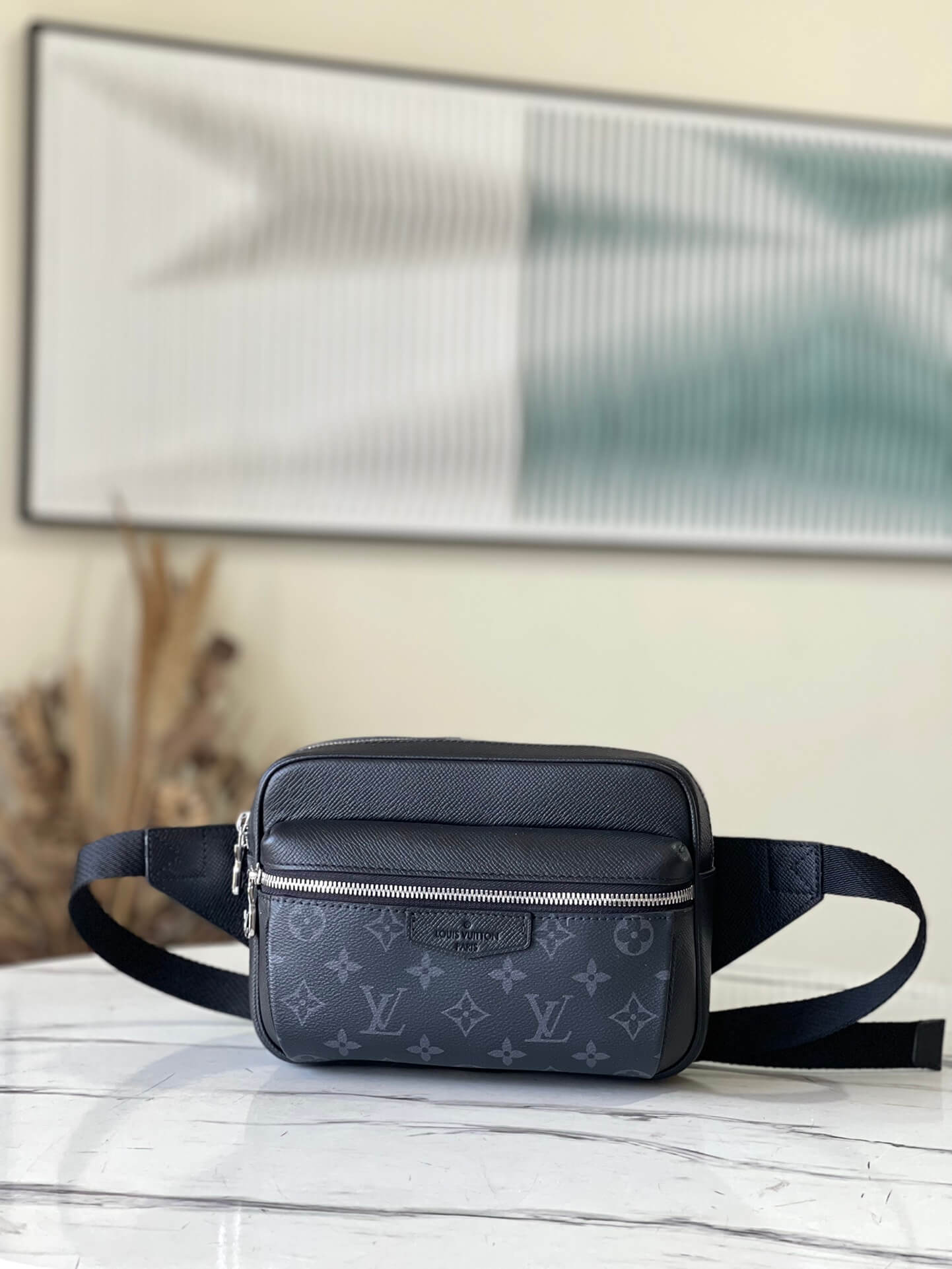 Louis Vuitton LV Monogram Taïga Outdoor  Crossbody Bag M30245 Black - Grey